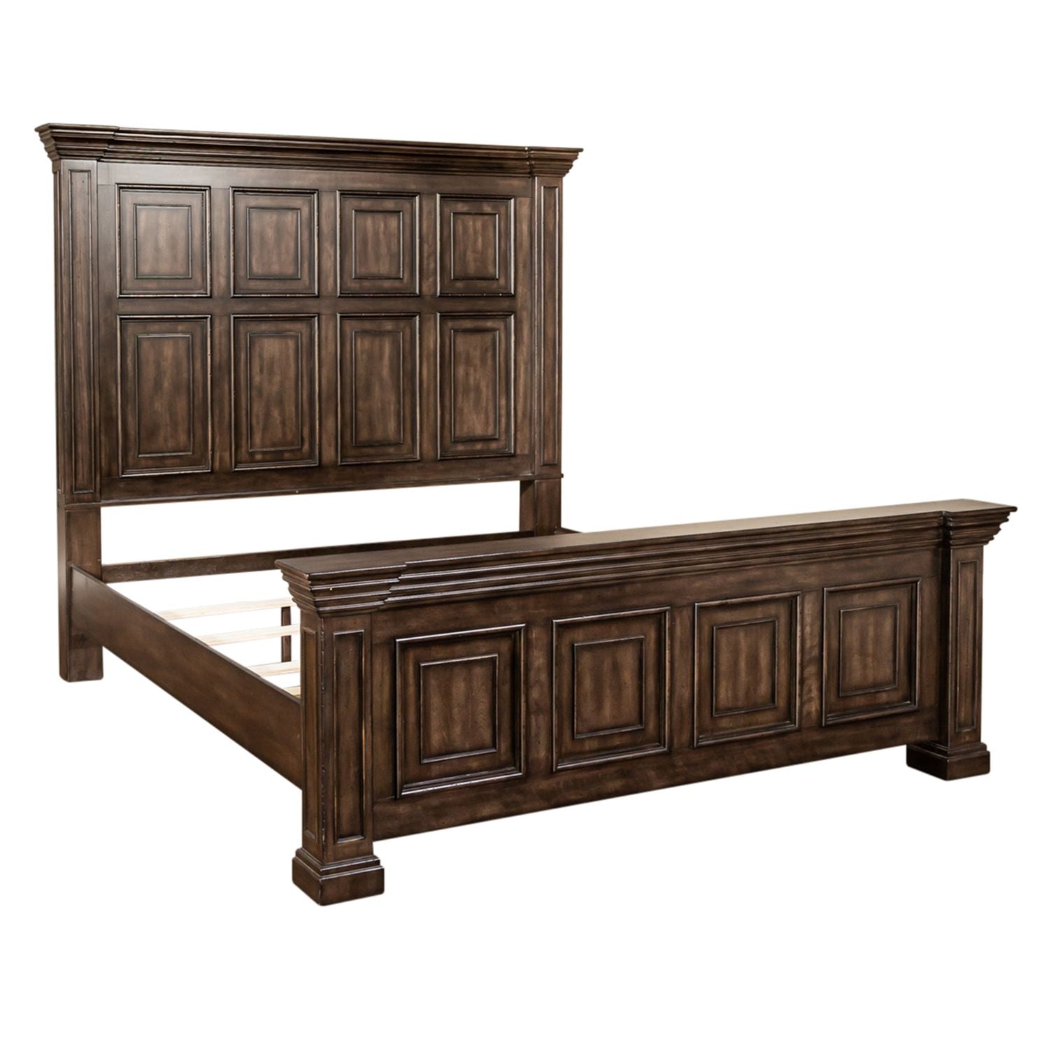 King Panel Bed, Dresser & Mirror