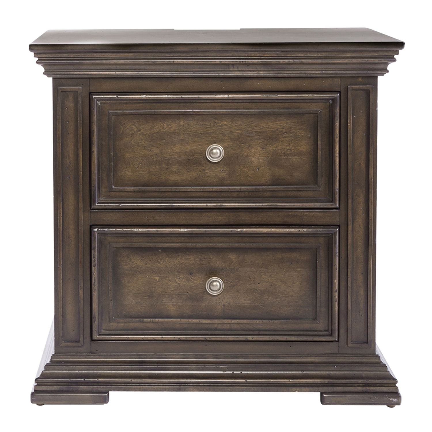 2 Drawer Night Stand w/ Charging Station
