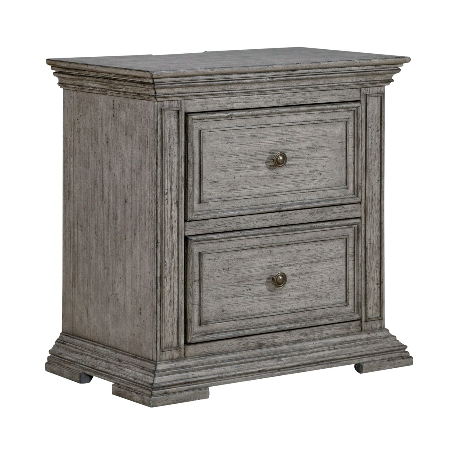 2 Drawer Night Stand w/ Charging Station