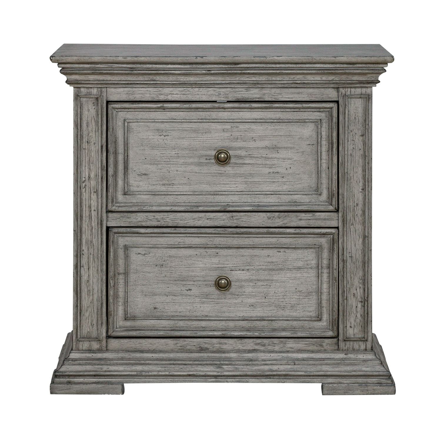 2 Drawer Night Stand w/ Charging Station