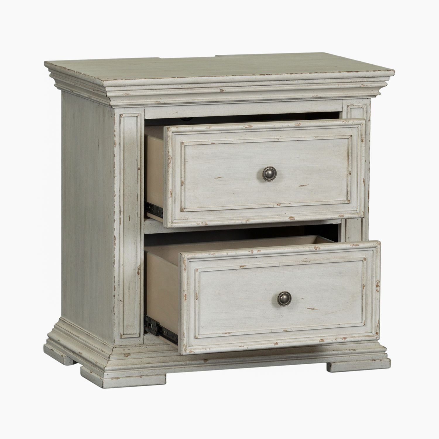 2 Drawer Night Stand w/ Charging Station