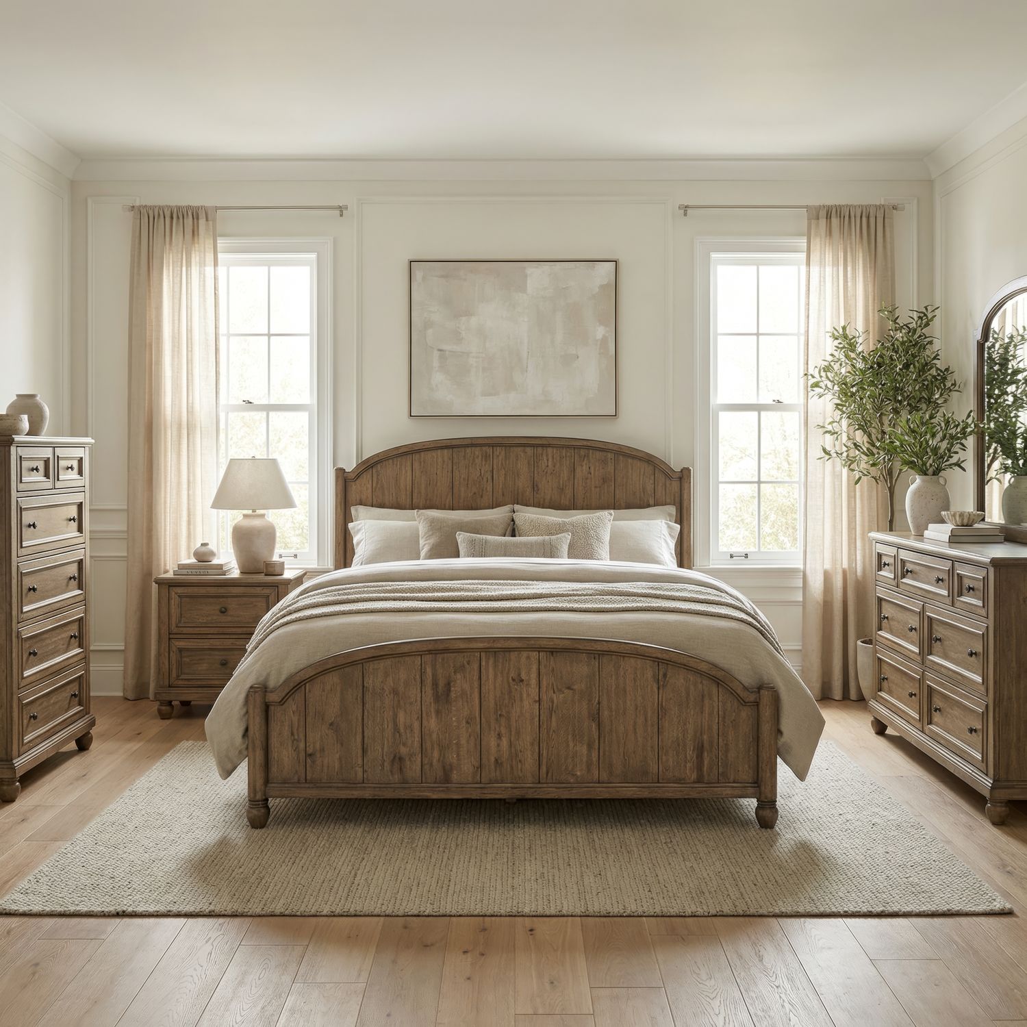 King California Poster Bed, Dresser & Mirror, Chest, Night Stand