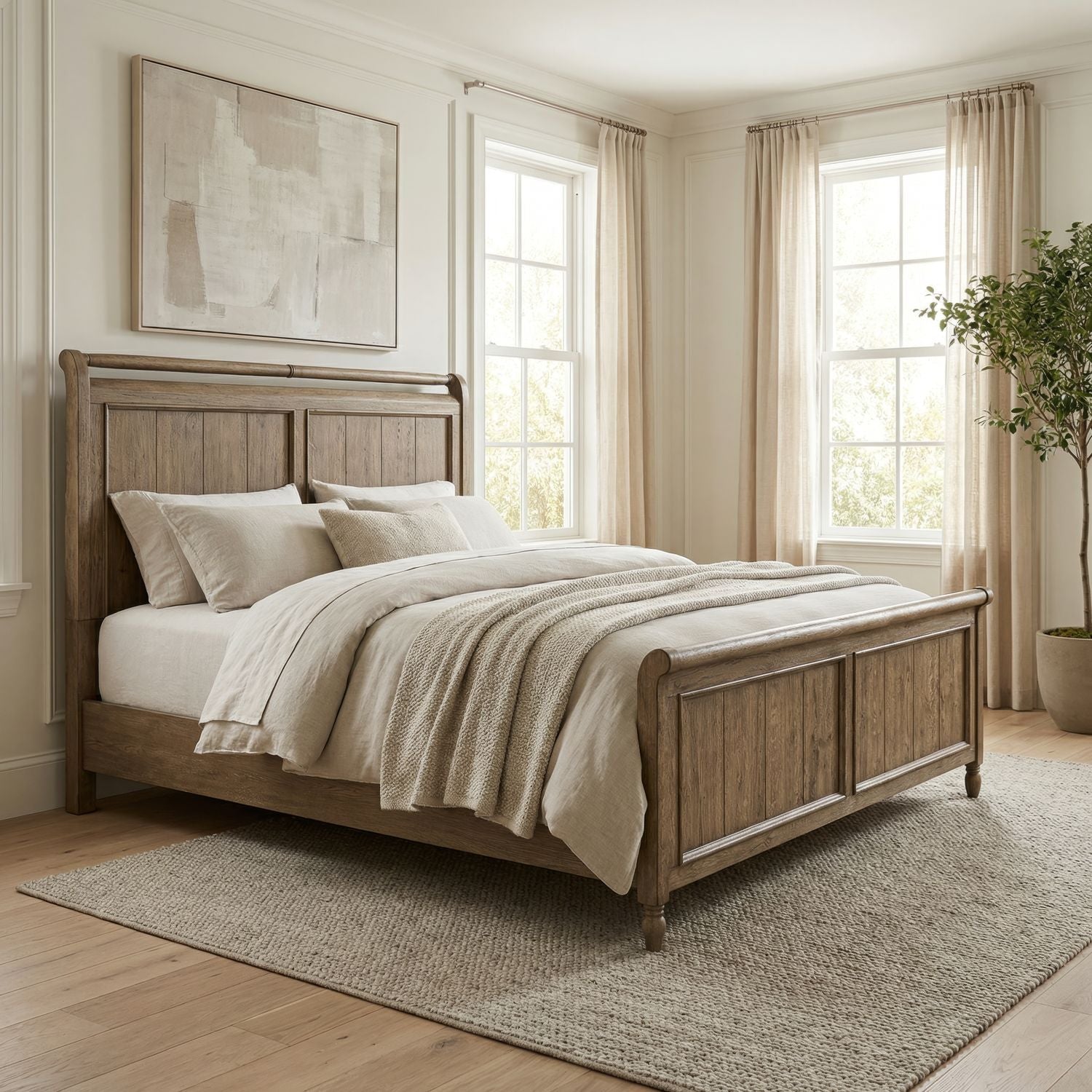 King California Sleigh Bed