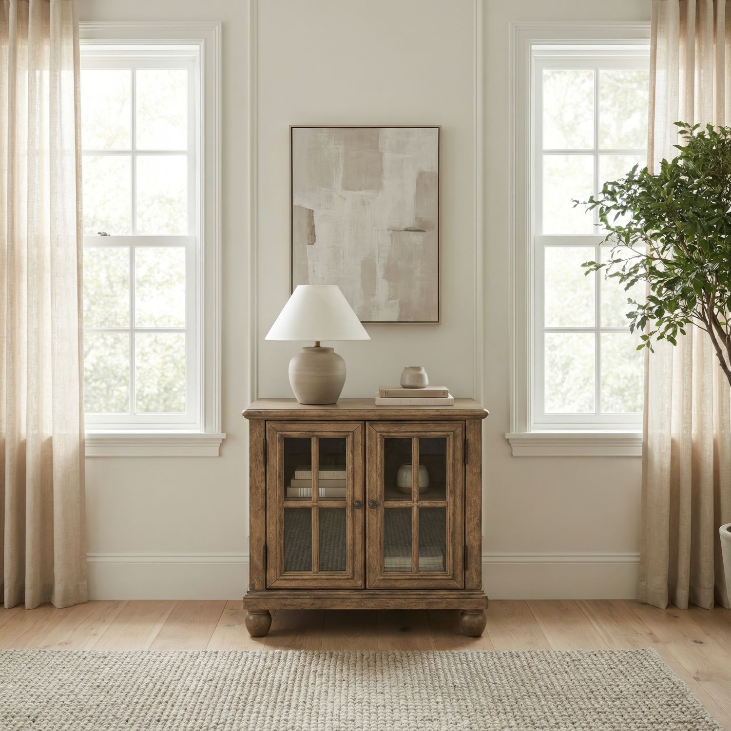 Door Nightstand w/ Charging Station