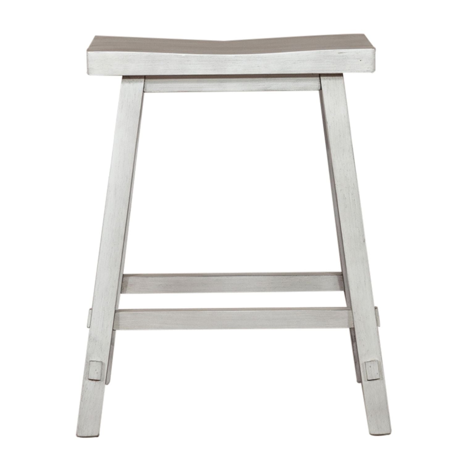 24 Inch Sawhorse Counter Stool - White