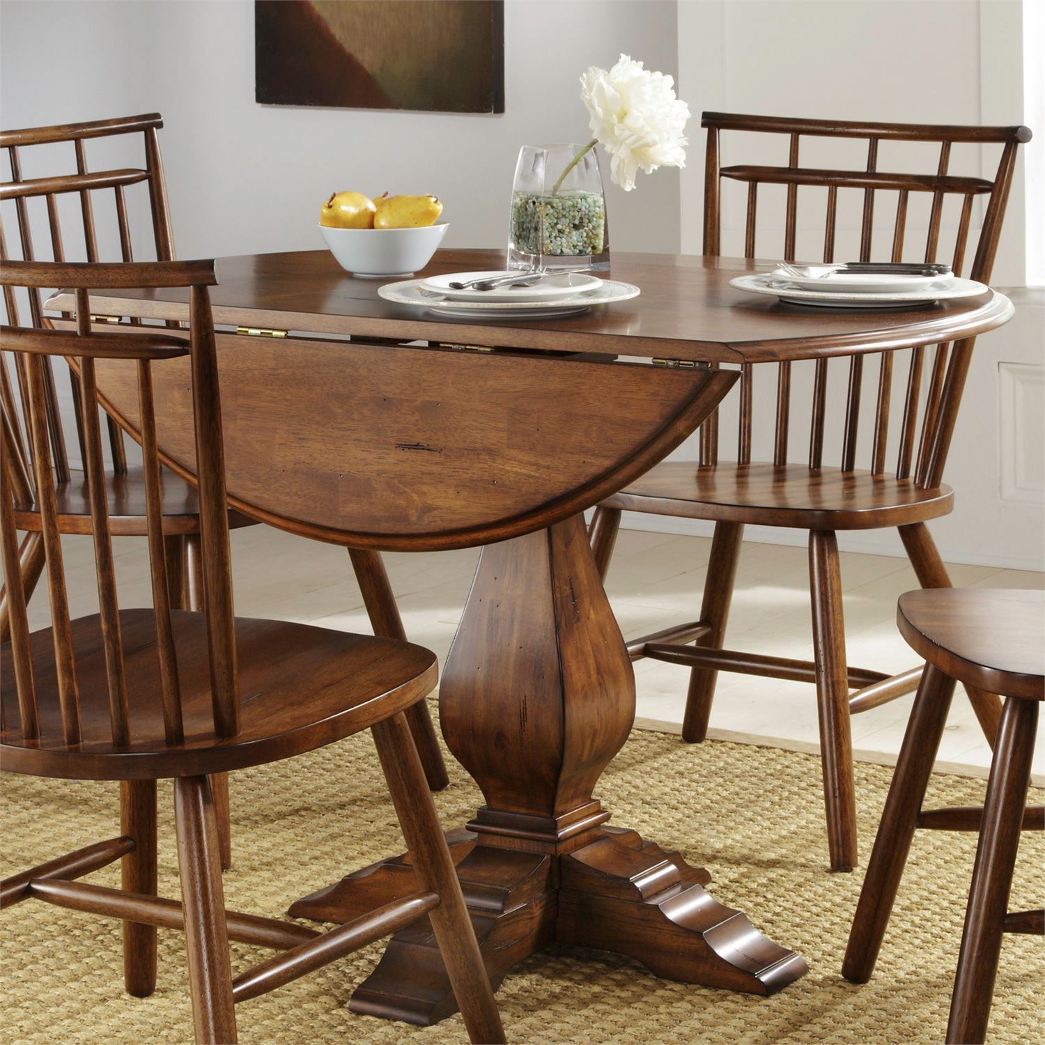 Drop Leaf Pedestal Table Base