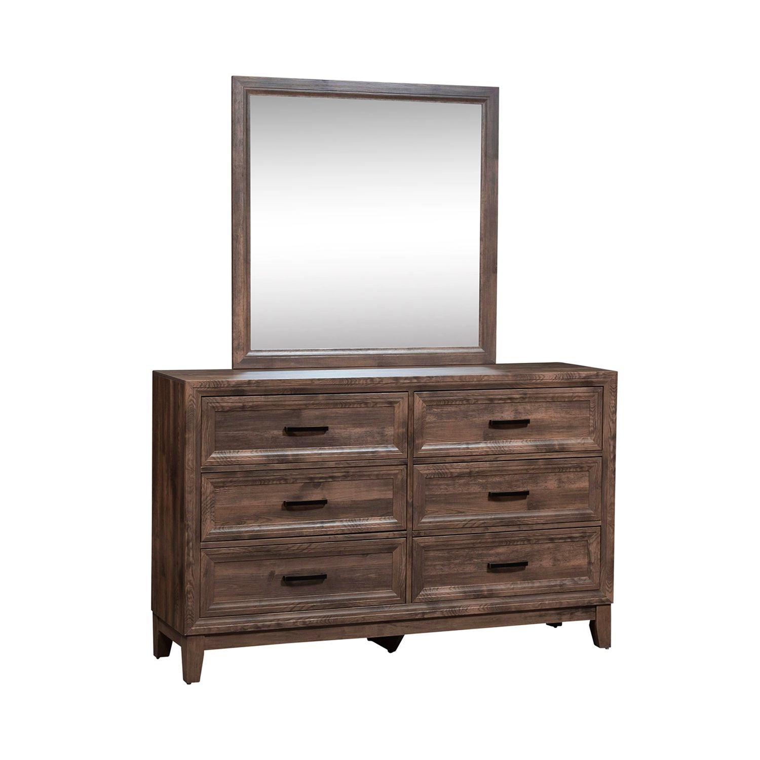 King Panel Bed, Dresser & Mirror, Night Stand