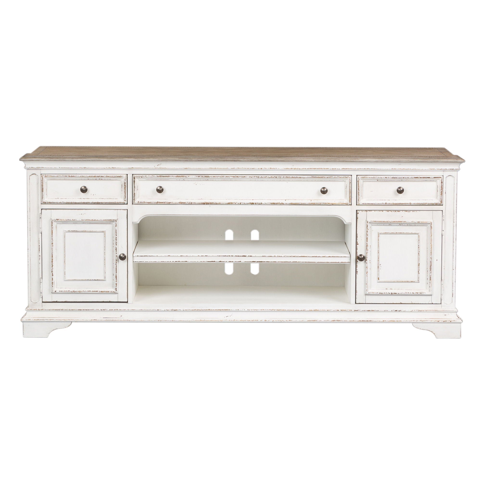 Magnolia Manor - Entertainment TV Stand - Antique White