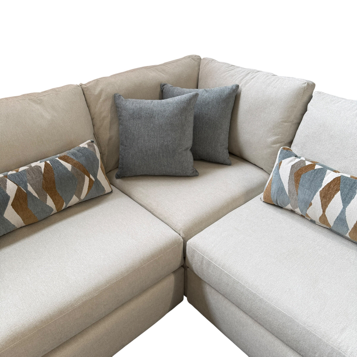 Savelle Corner Sectional Sofa in Cream
