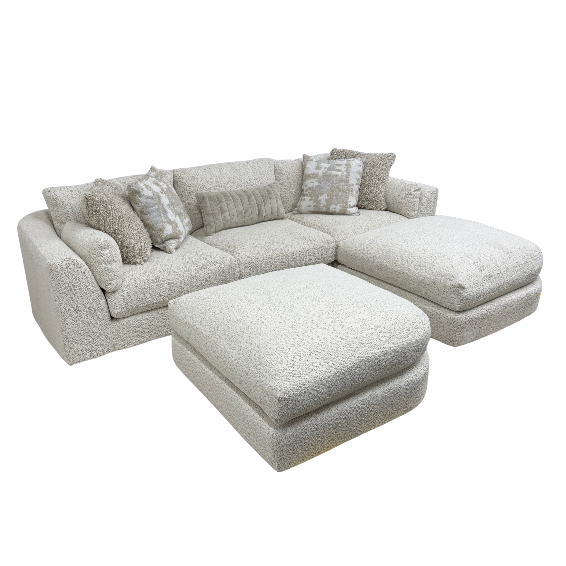 Juniper 3-Piece Sofa with 2 Ottomans
