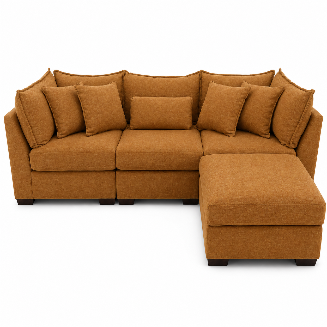 Alina 3 Pc Sofa with Storage Ottoman in Ivory