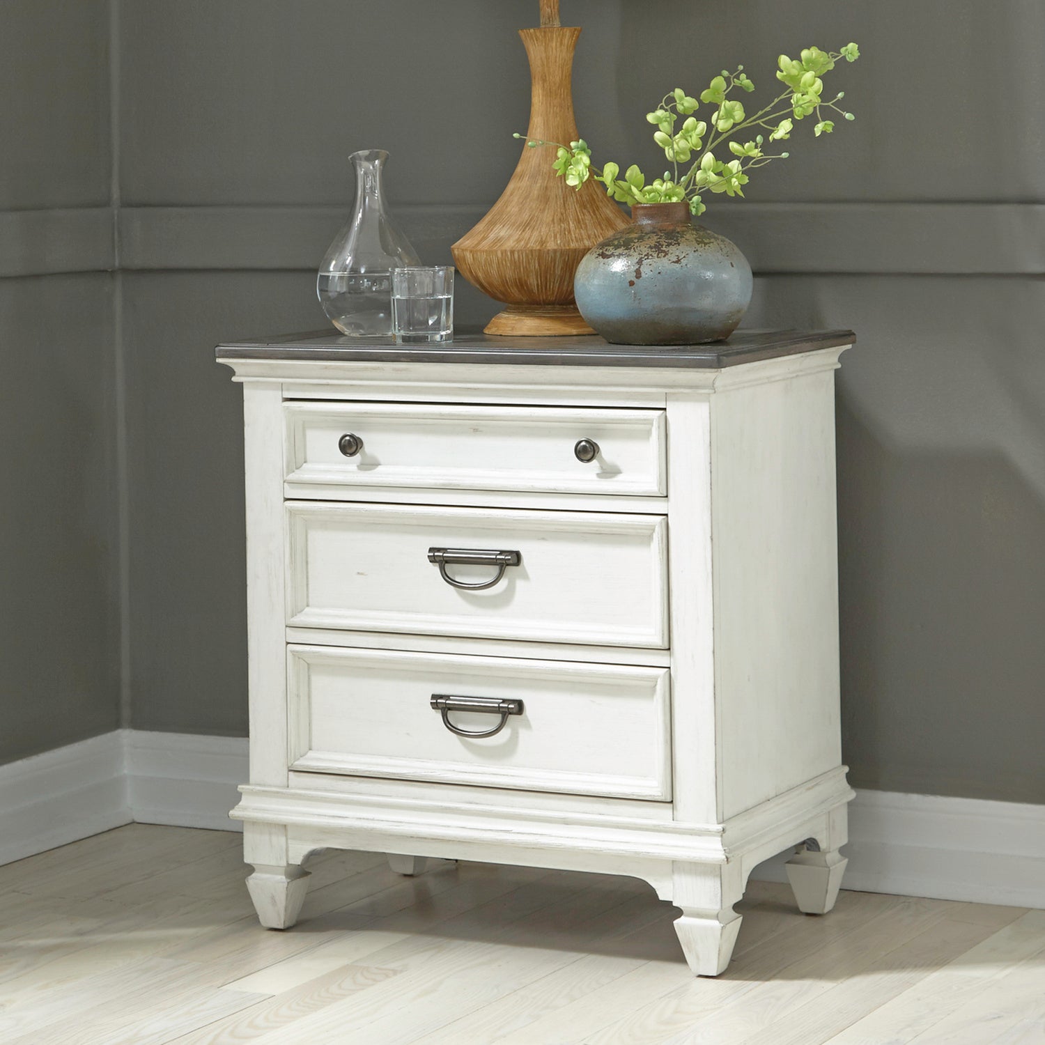 Allyson Park Nightstand with Charging Station