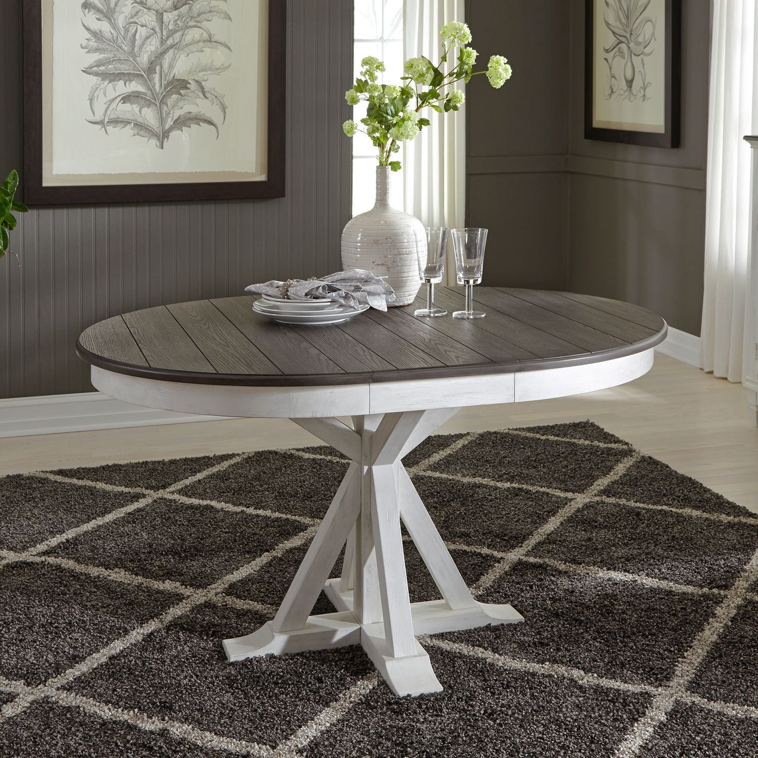 5 Piece Pedestal Table Set