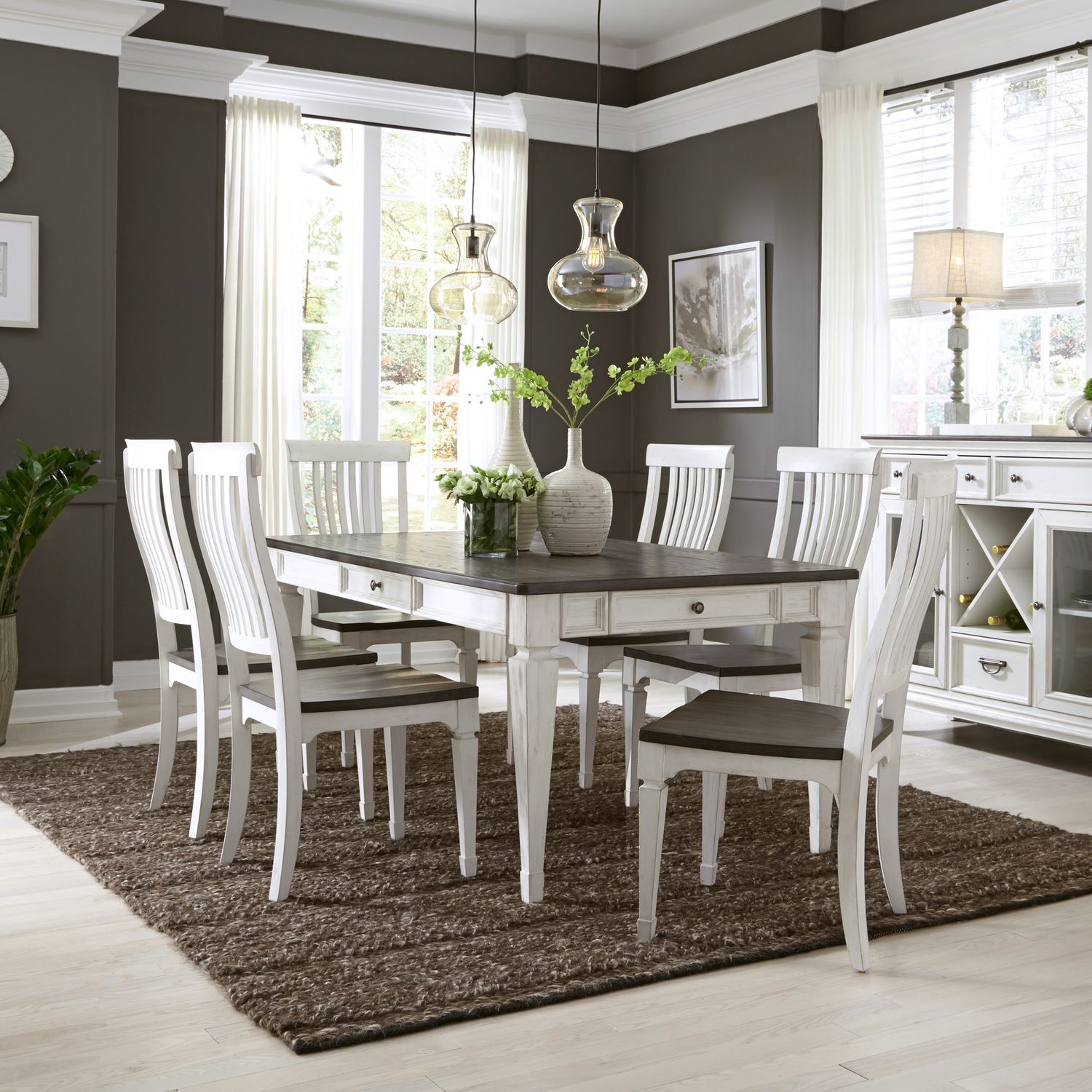 7 Piece Rectangular Table Set