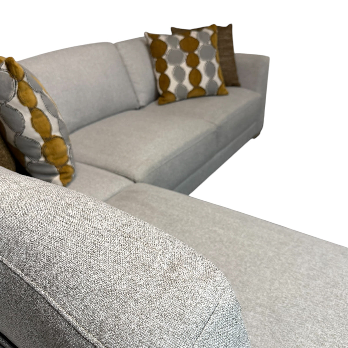 Light Gray LAF Bumper Chaise Sectional