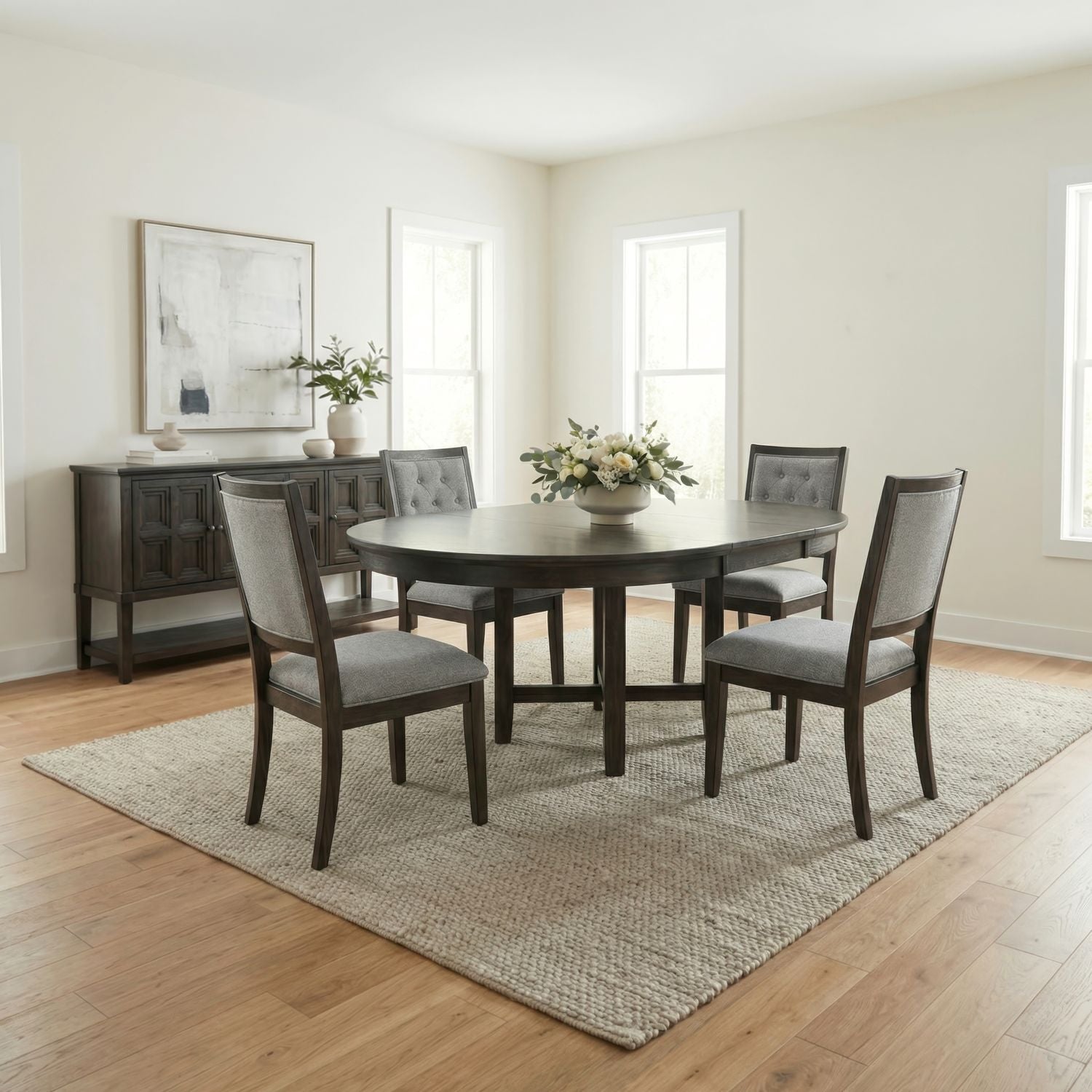 5 Piece Pedestal Table Set