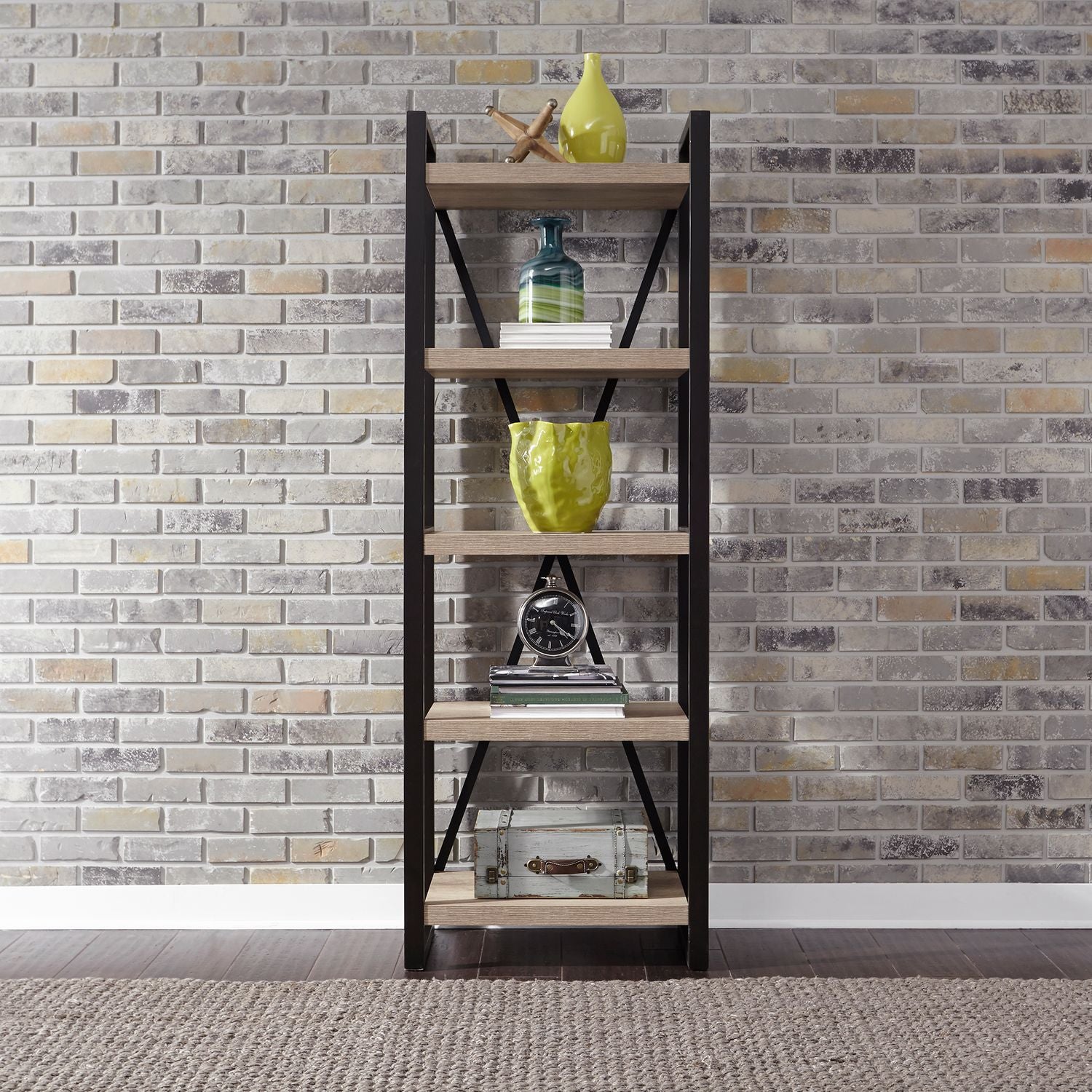 Tall Pier Unit with Faux Metal