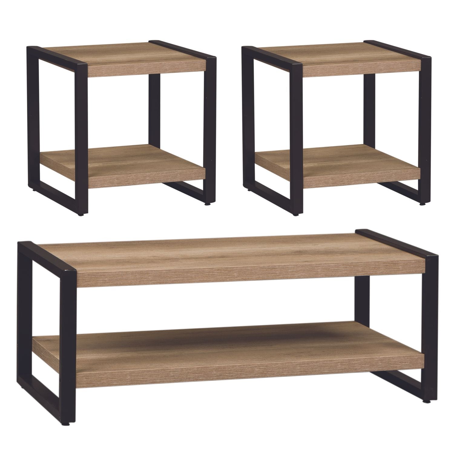 3 Pack with Faux Metal