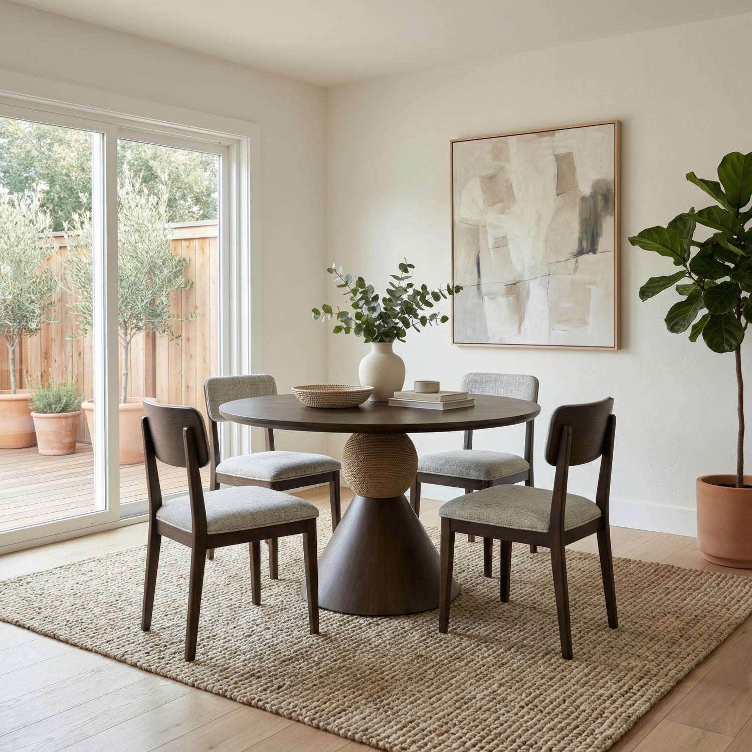 5 Piece Pedestal Table Set