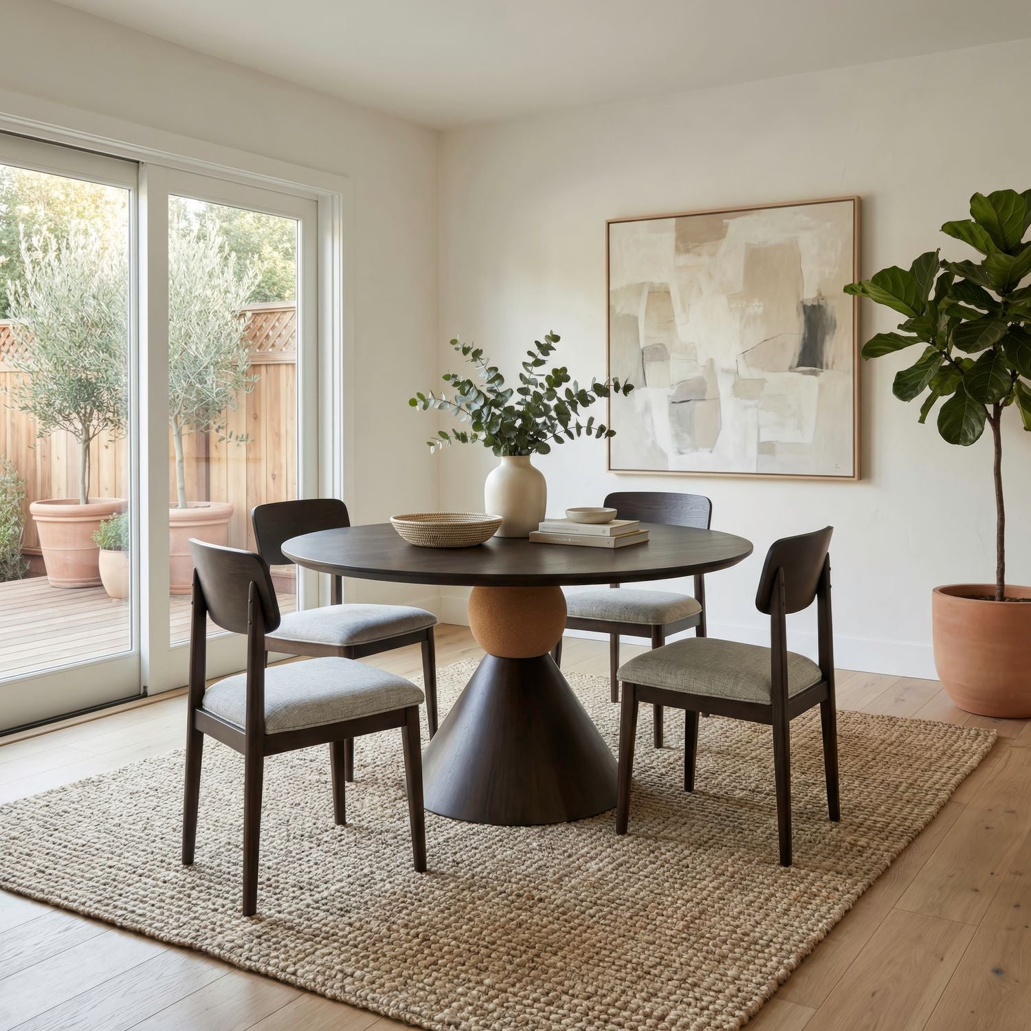 Opt 5 Piece Round Ped Table Set