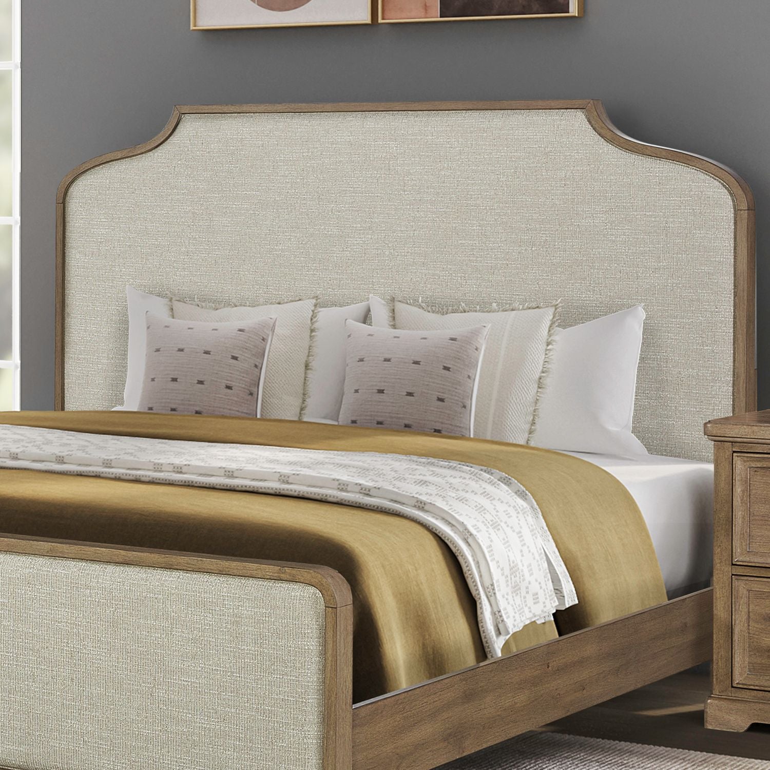 King Uph Panel Headboard
