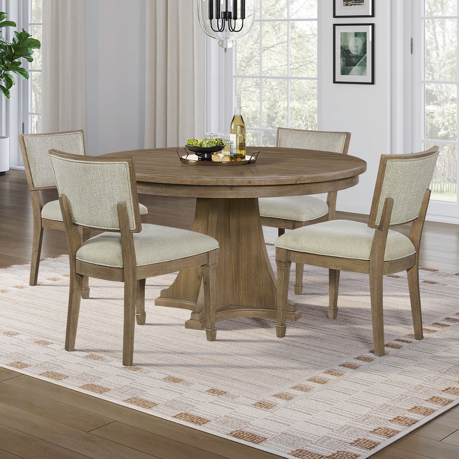 Opt 5 Piece Pedestal Table Set