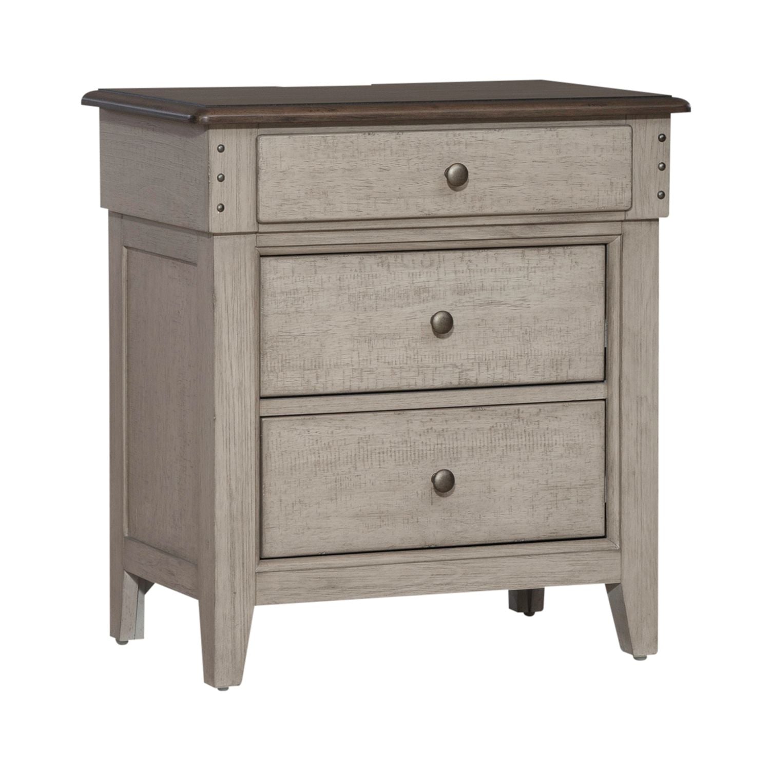 3 Drawer Night Stand w/ Charging Station