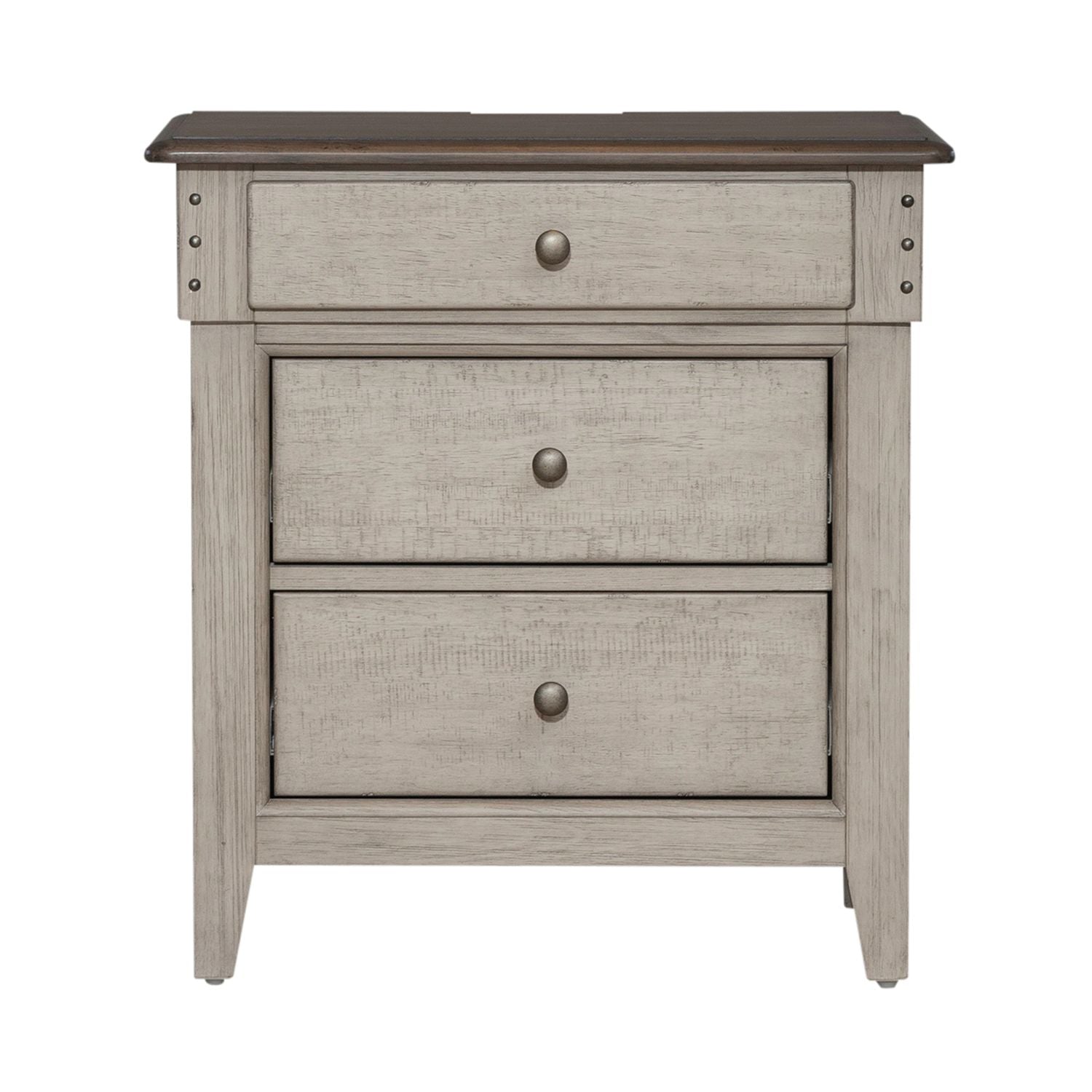 3 Drawer Night Stand w/ Charging Station