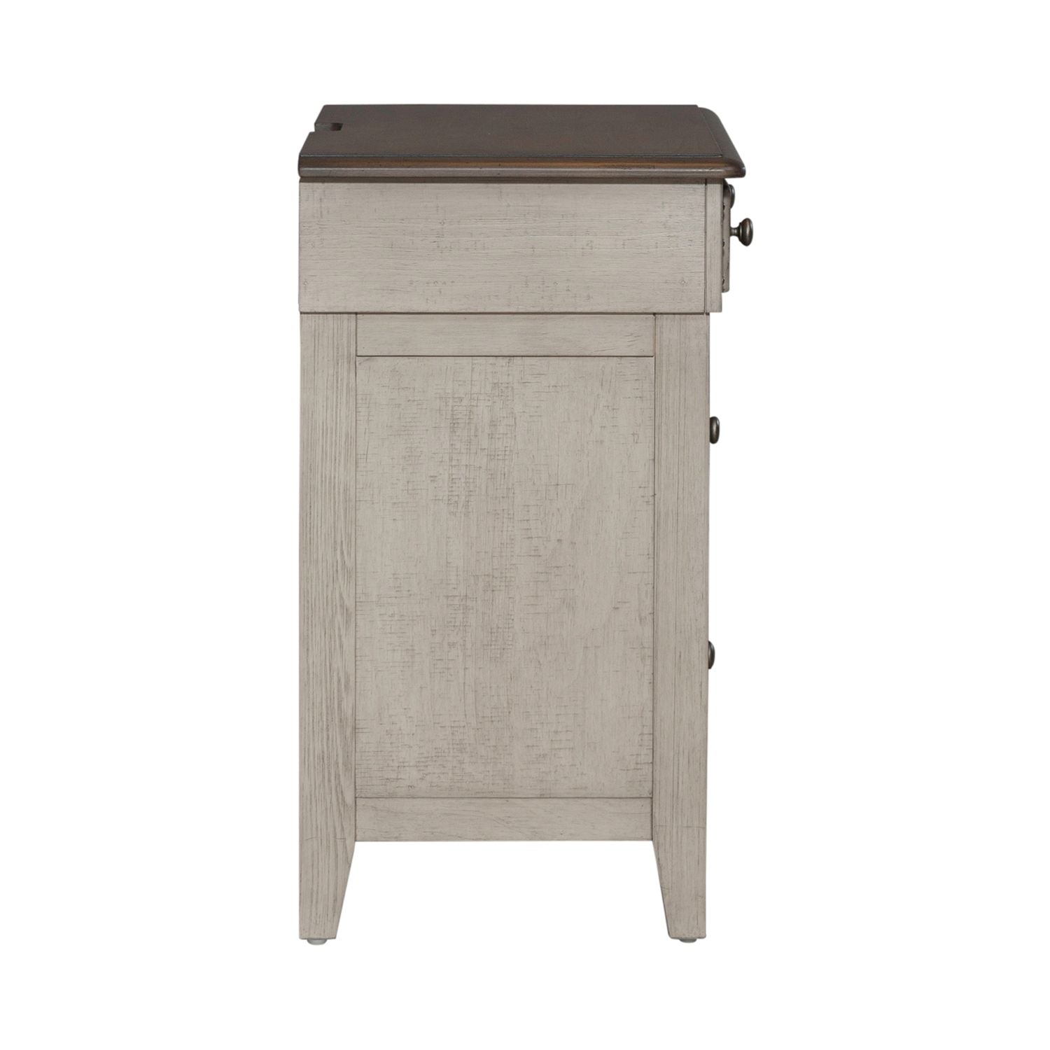 3 Drawer Bedside Chest w/ Charging Station