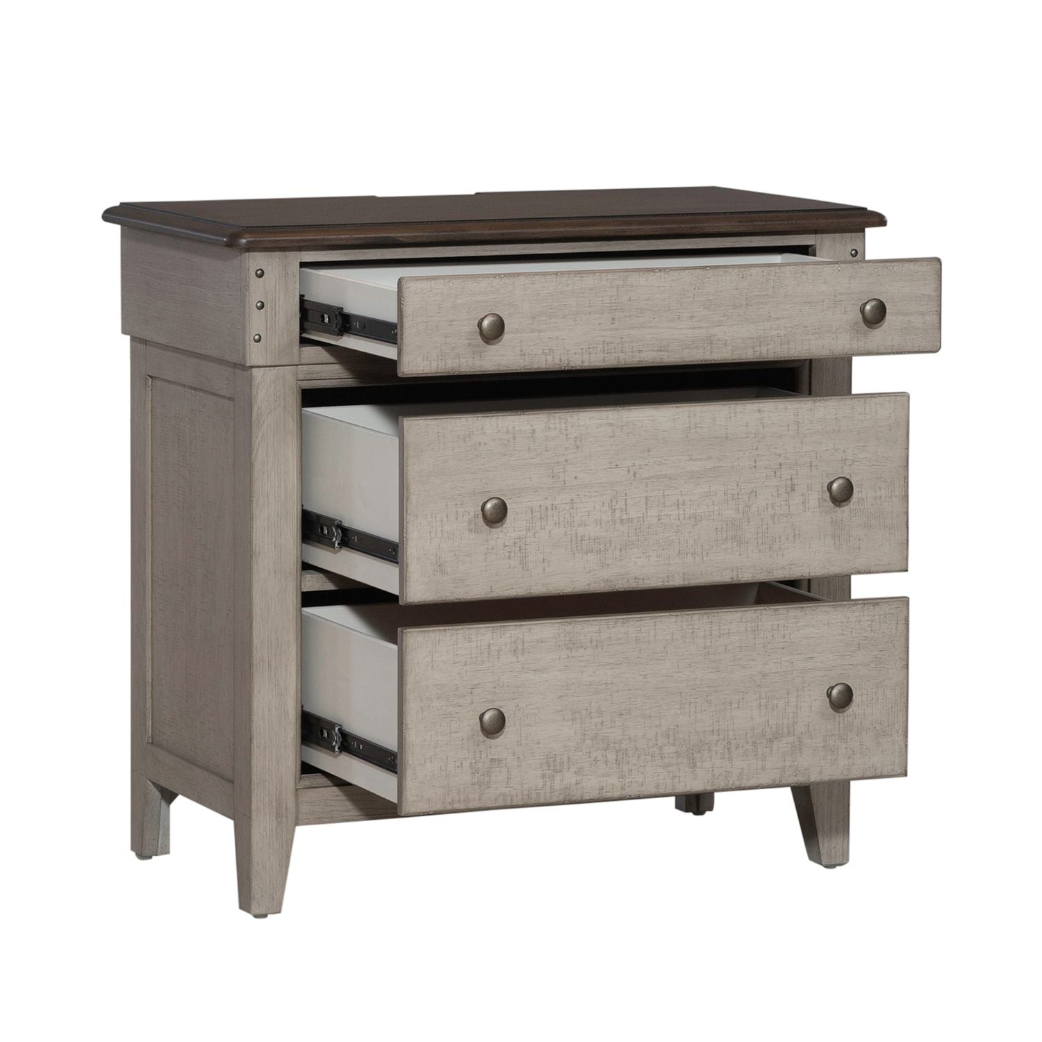 3 Drawer Bedside Chest w/ Charging Station