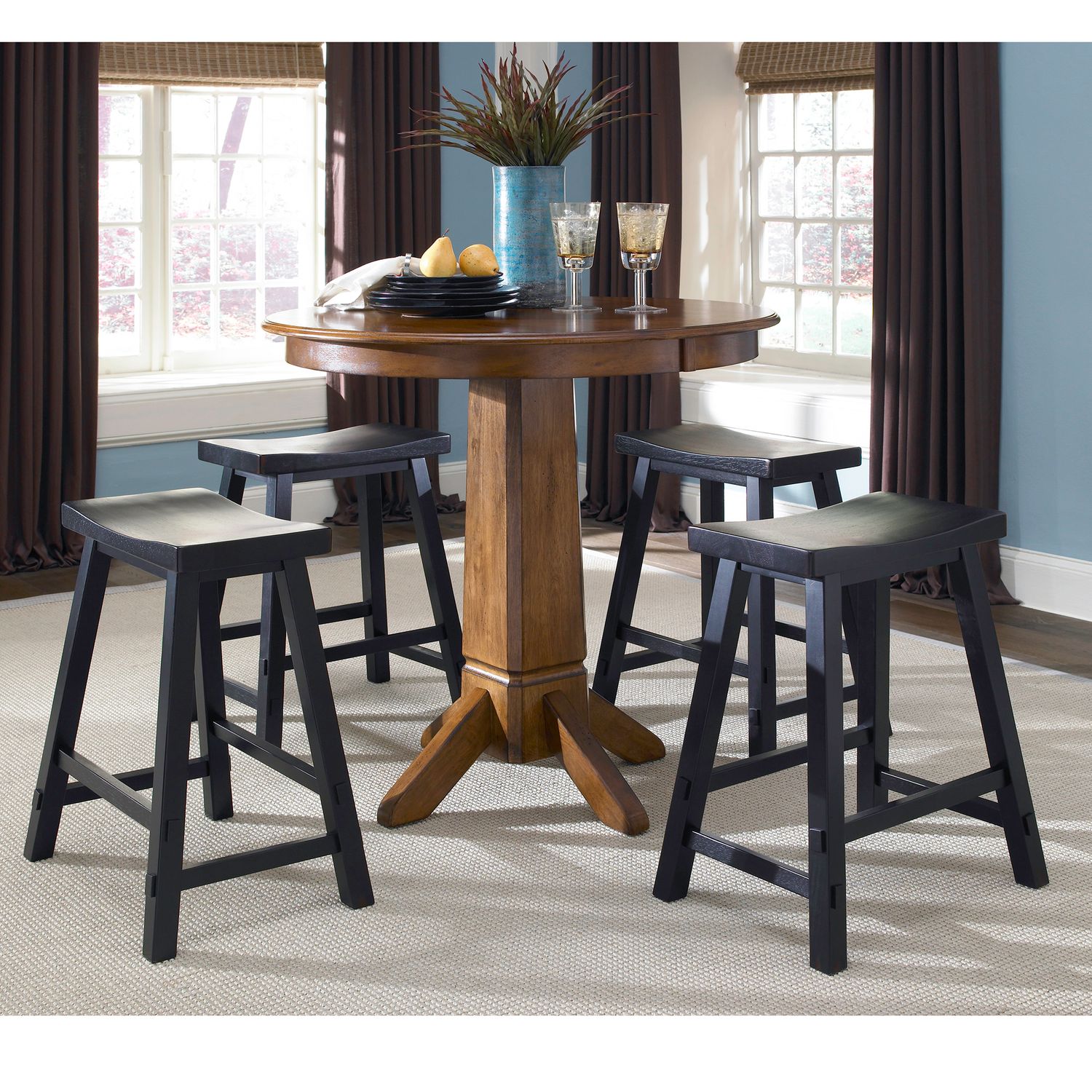 24 Inch Sawhorse Counter Stool - Black (RTA)