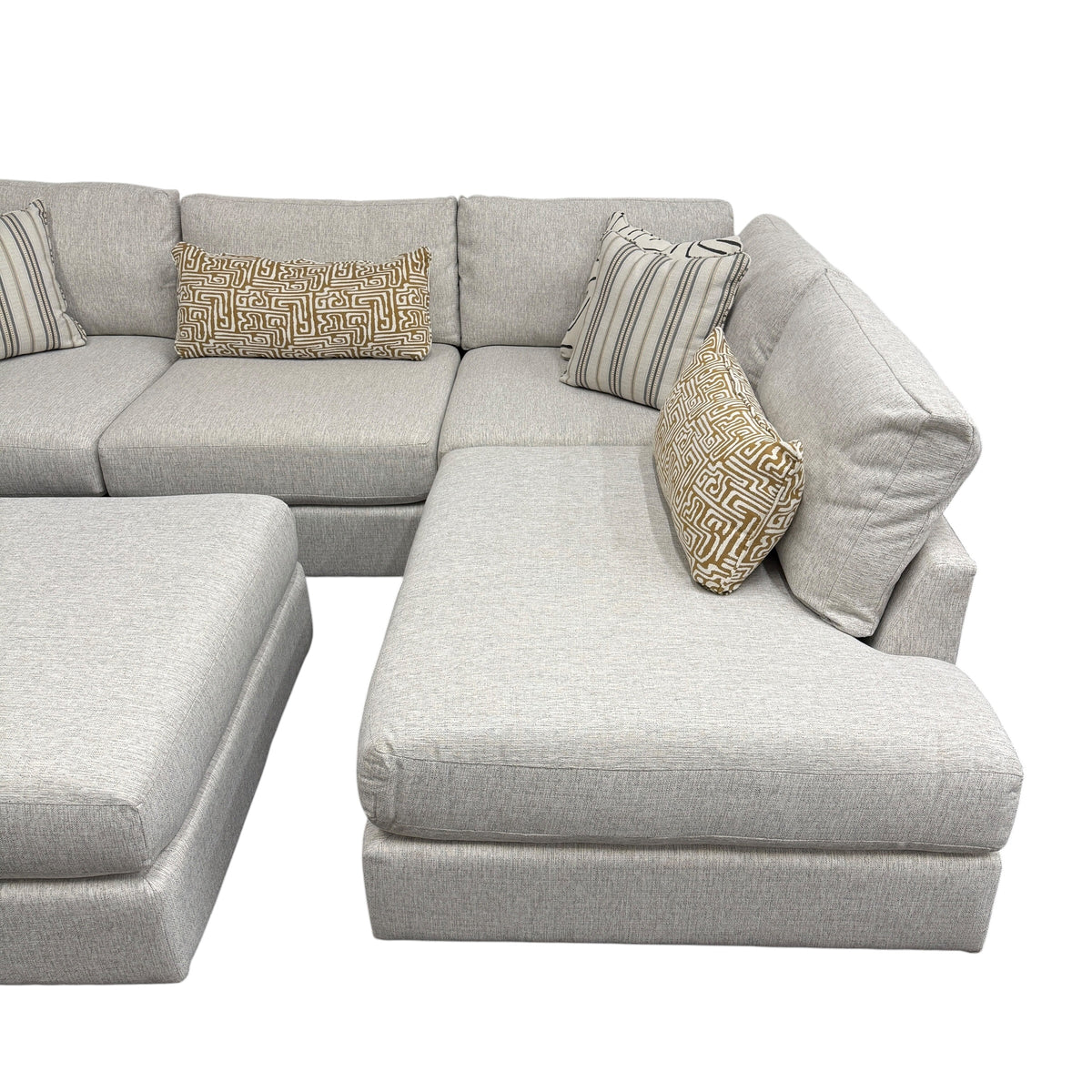 Mason Modular Sectional with RAF Bumper Chaise and Ottoman