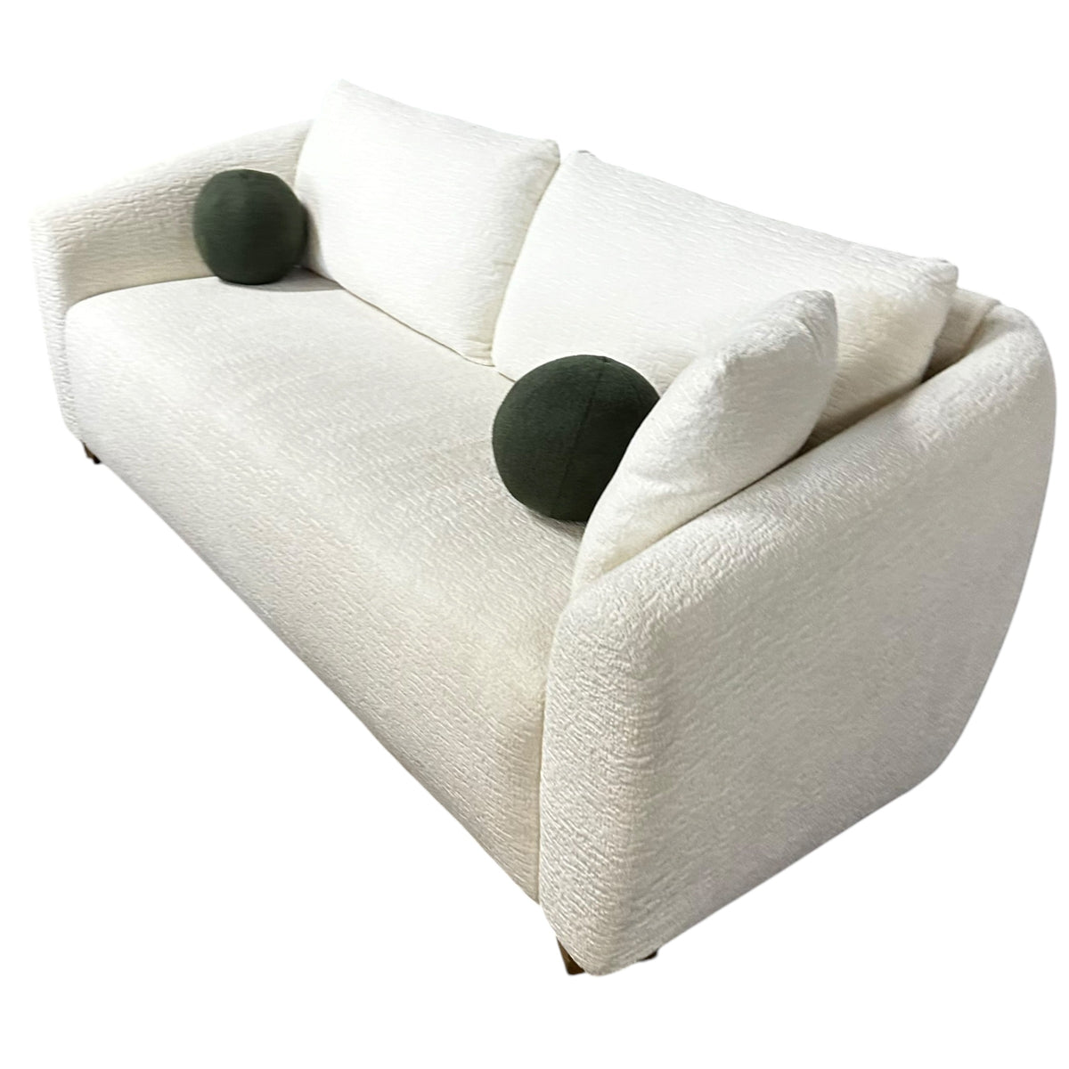 Ivory Boucle Sofa