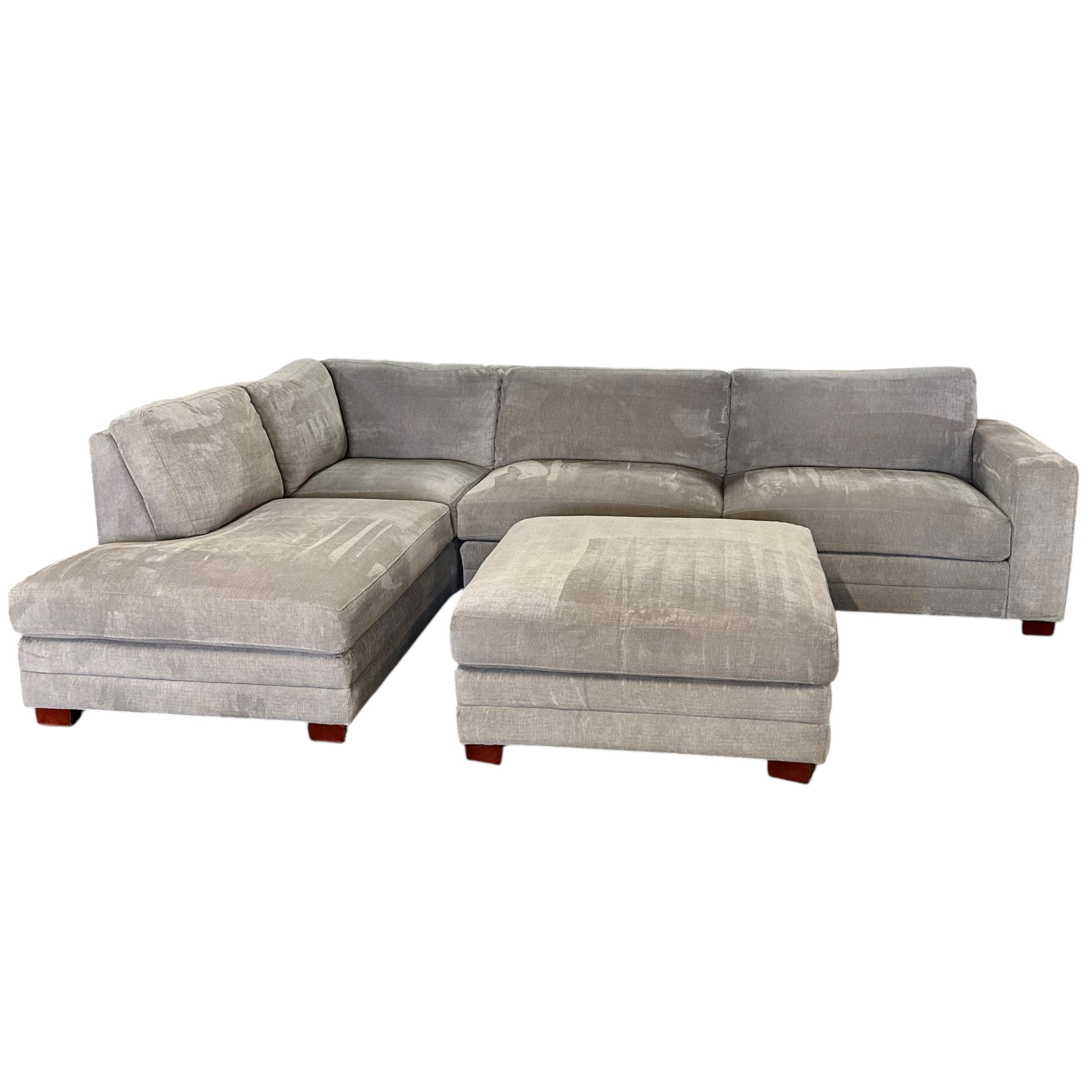 Sectional with LAF Bumper Chaise & Matching Ottoman