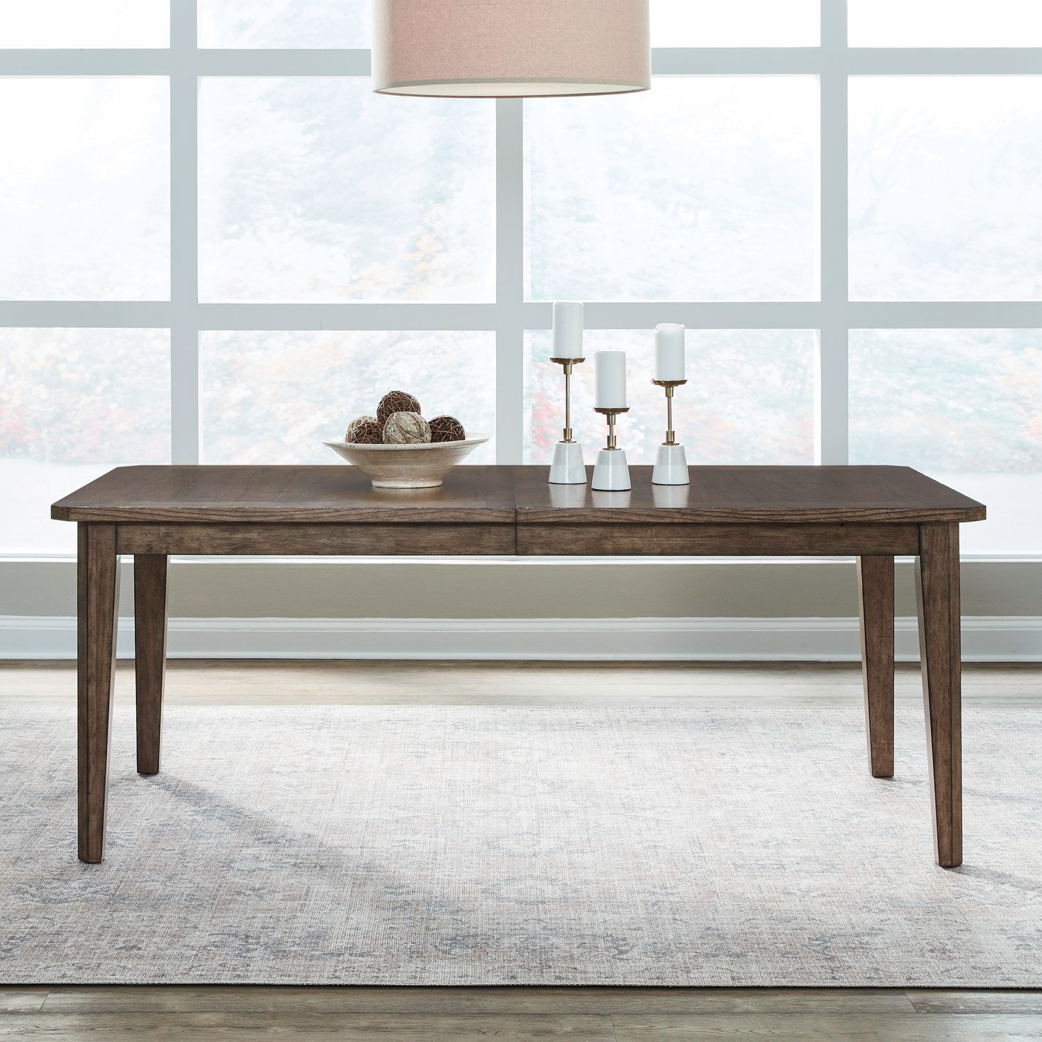 Carolina Park - Rectangular Leg Table - Amber Brown