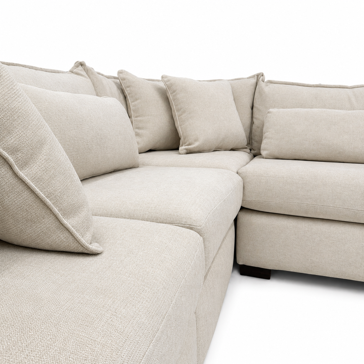 Alina 5 Pc Corner Sectional In Ivory