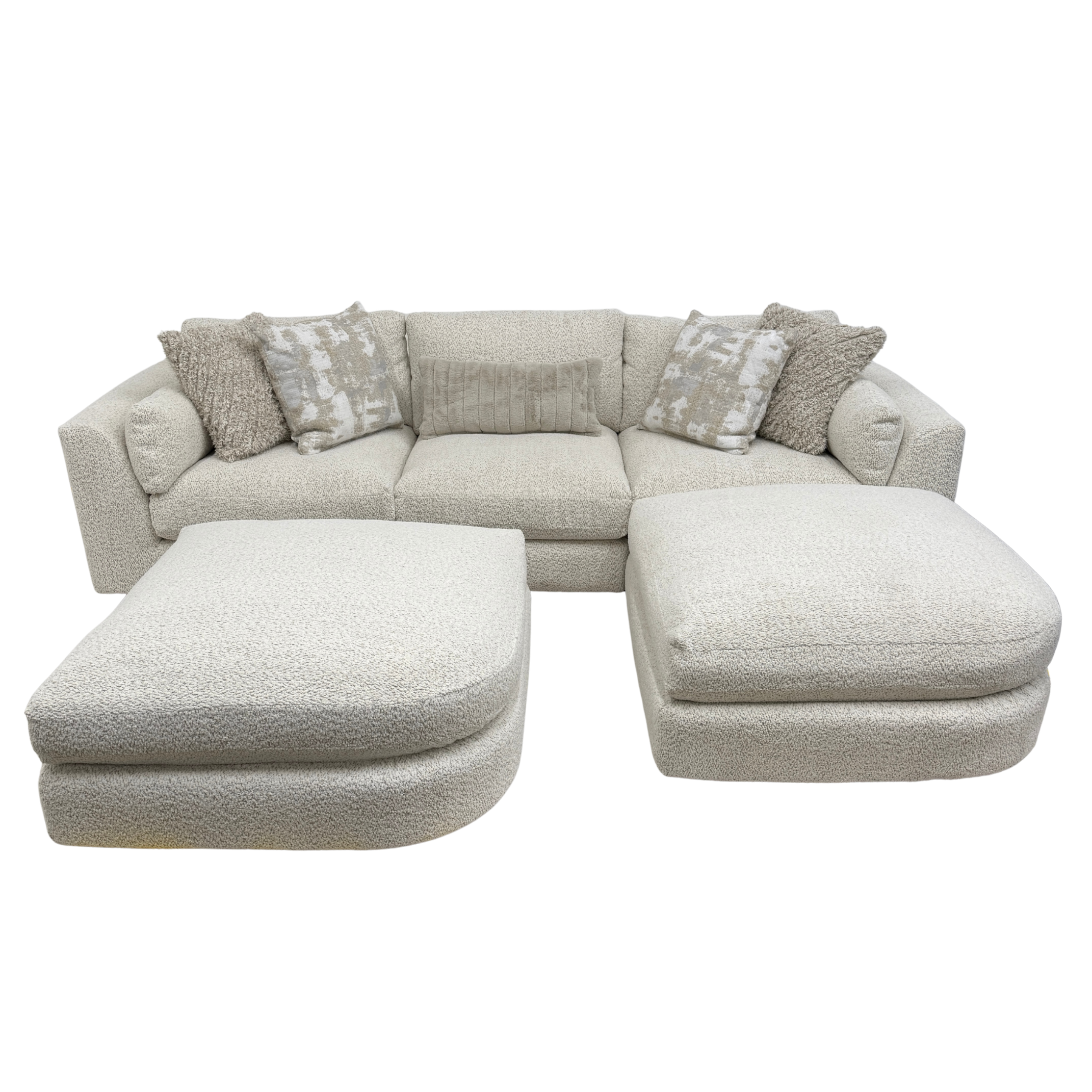 Juniper 3-Piece Sofa with 2 Ottomans