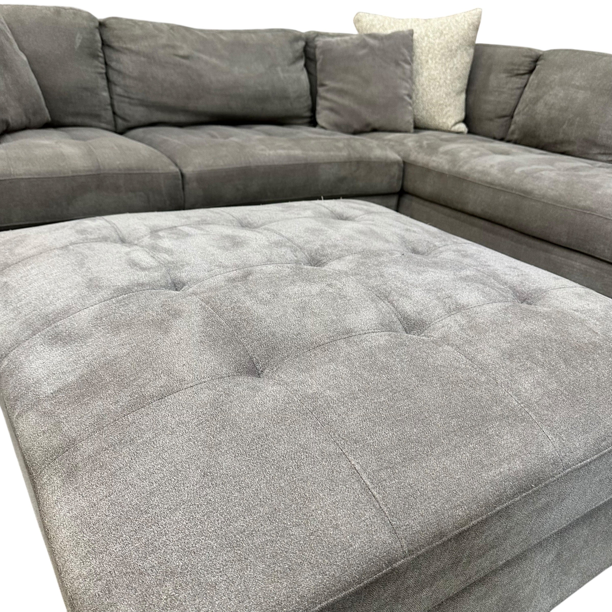 Sectional with RAF Bumper Chaise and Matching Ottoman