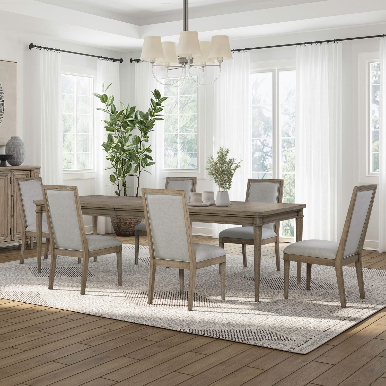 7 Piece Rectangular Table Set
