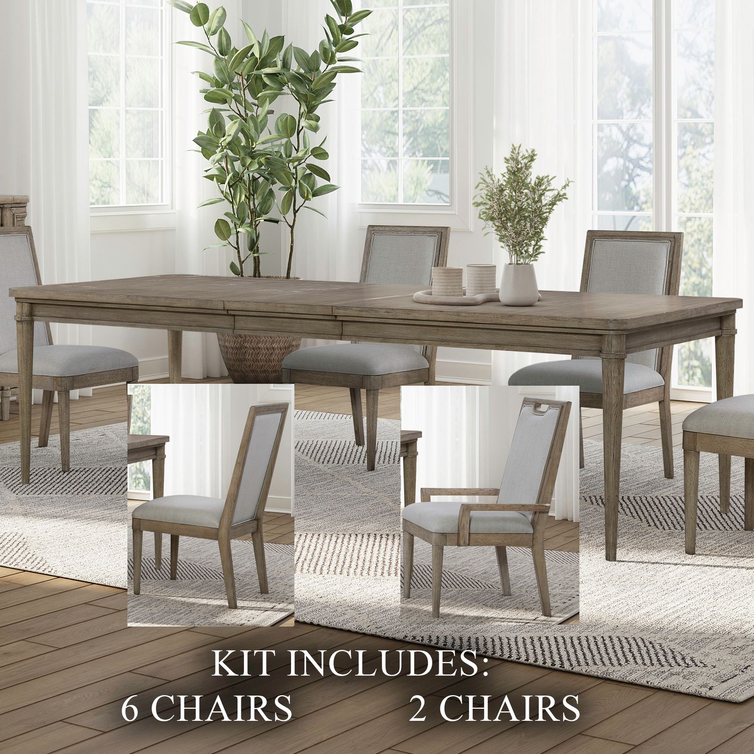 9 Piece Rectangular Table Set
