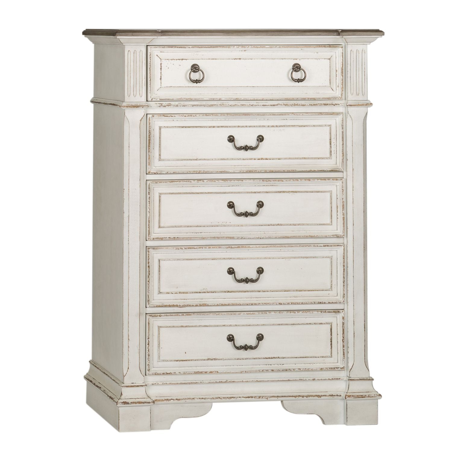 Queen Uph Sleigh Bed, Dresser & Mirror, Chest