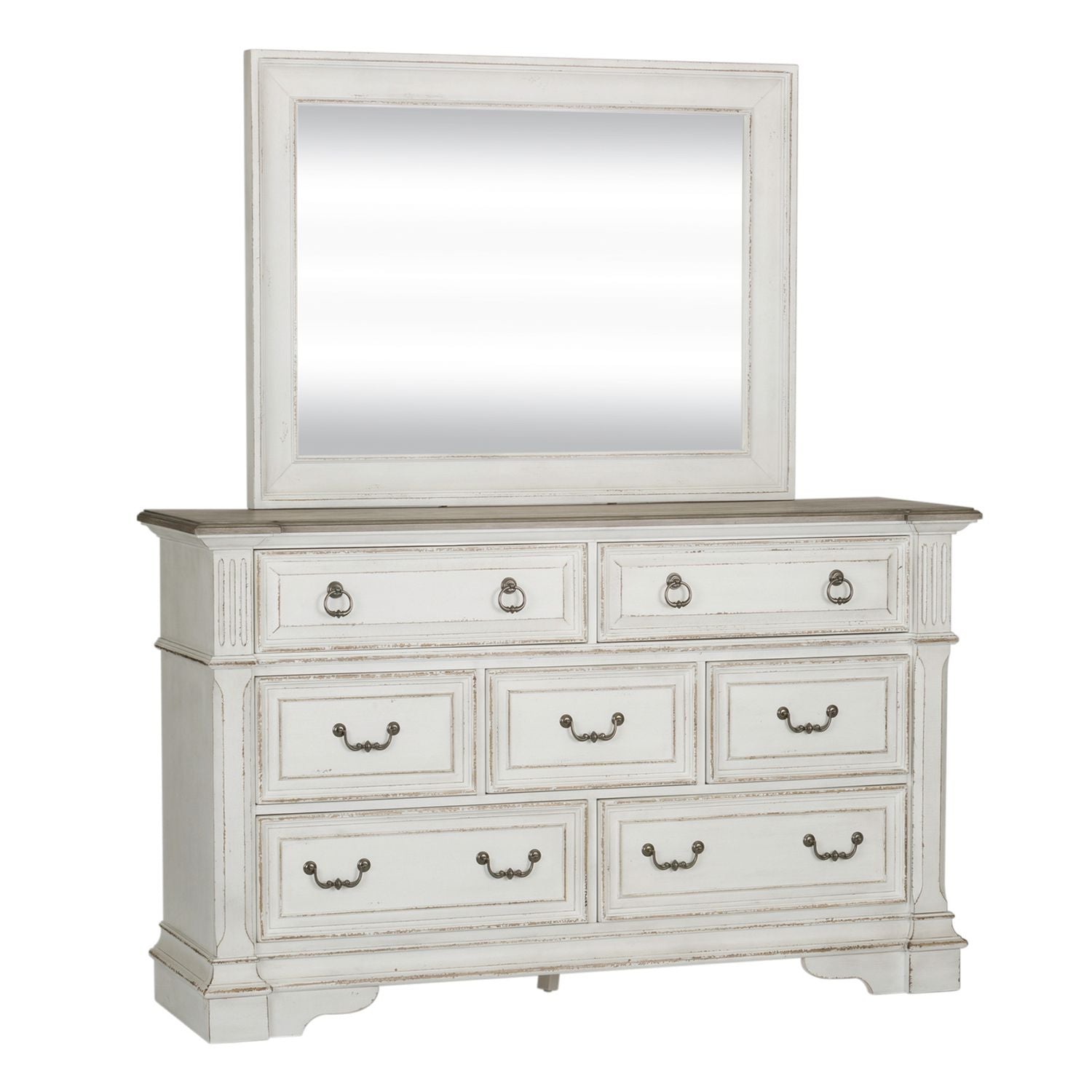 Queen Uph Sleigh Bed, Dresser & Mirror, Night Stand