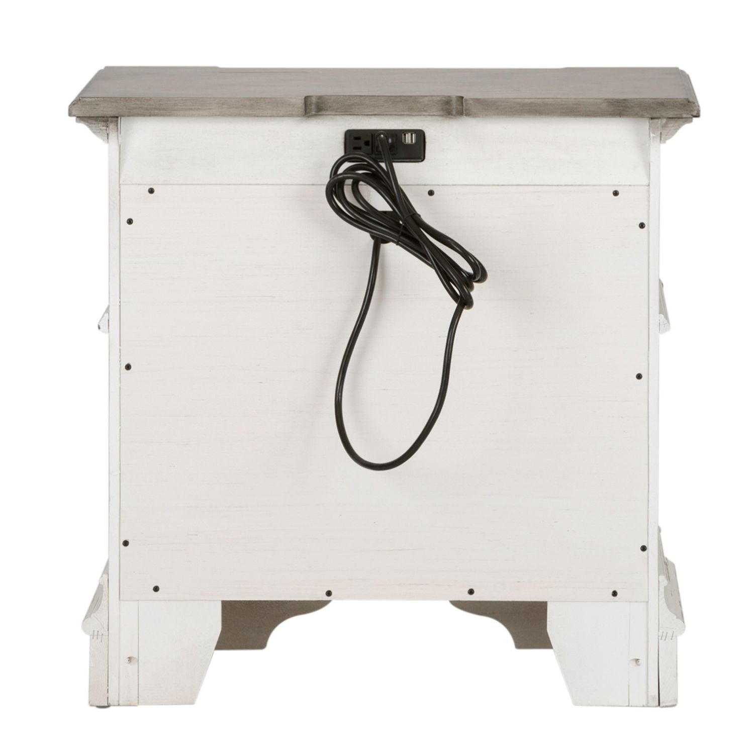 2 Drawer Night Stand w/ Charging Station