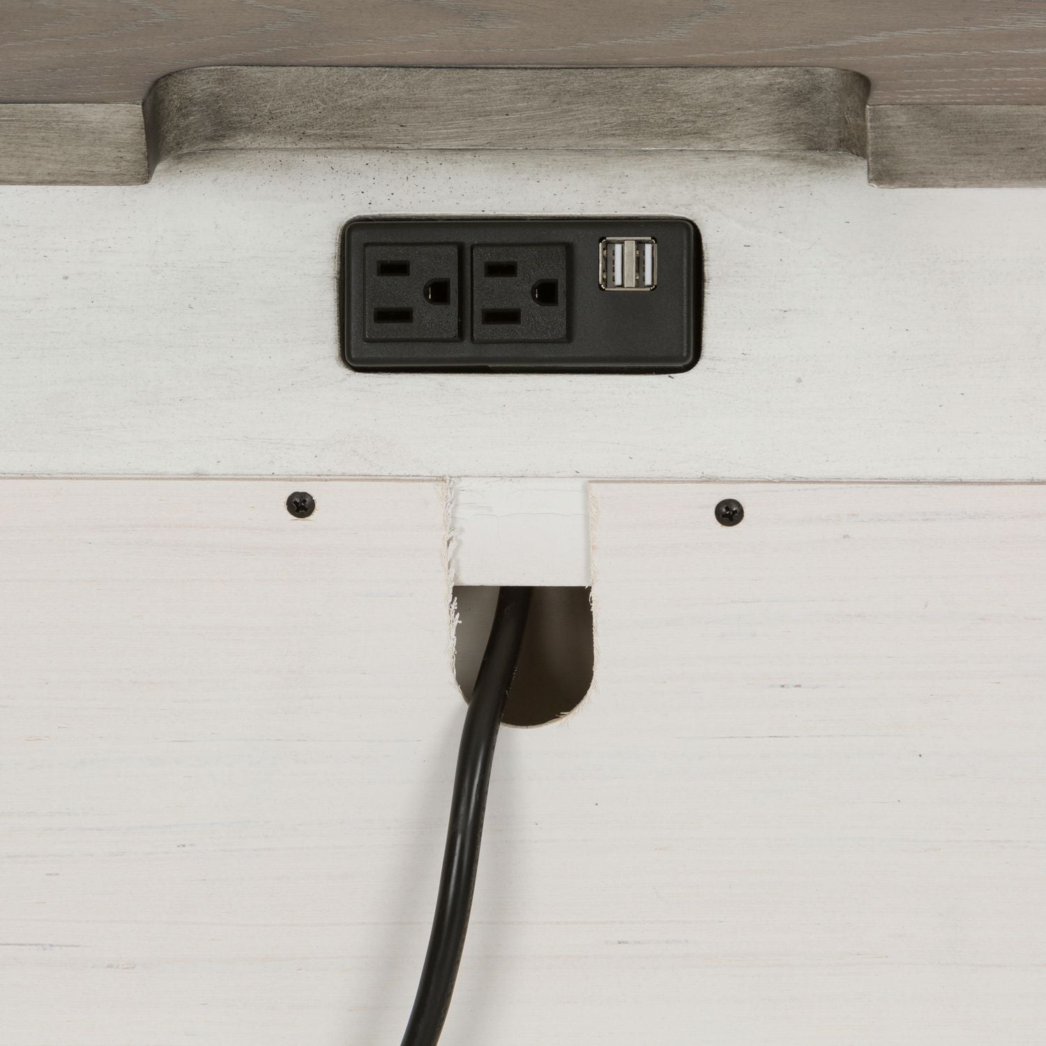 2 Drawer Night Stand w/ Charging Station