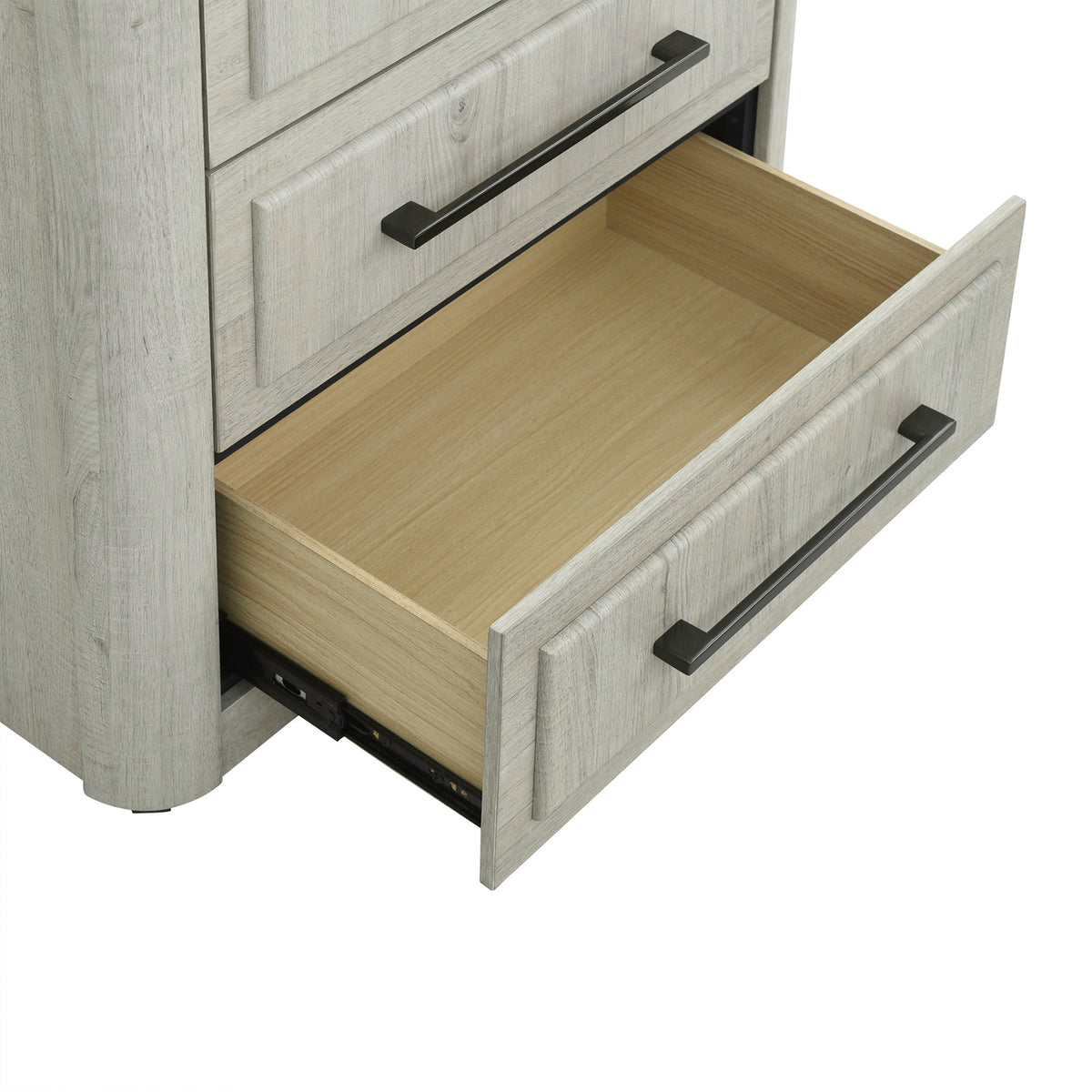 Modern Play 3 Drawer Nightstand with Charging Station