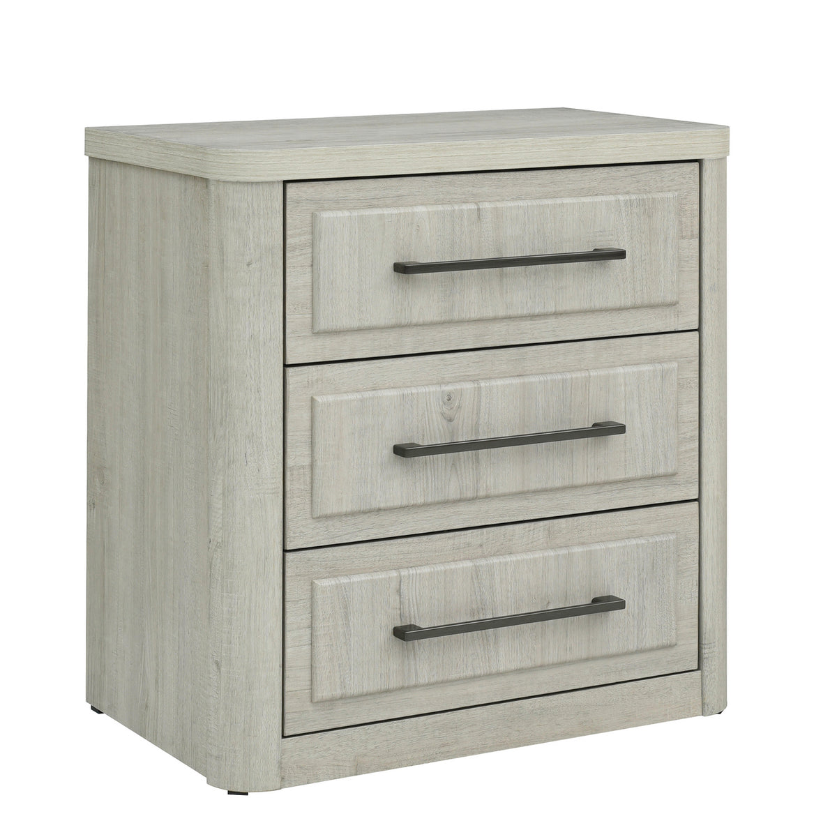 Modern Play 3 Drawer Nightstand with Charging Station