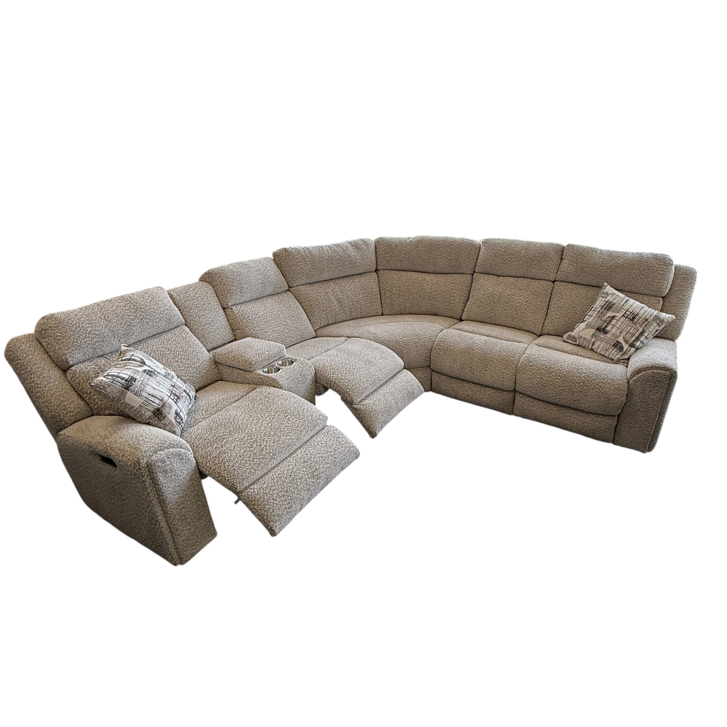 Recliner Sectional in Gray