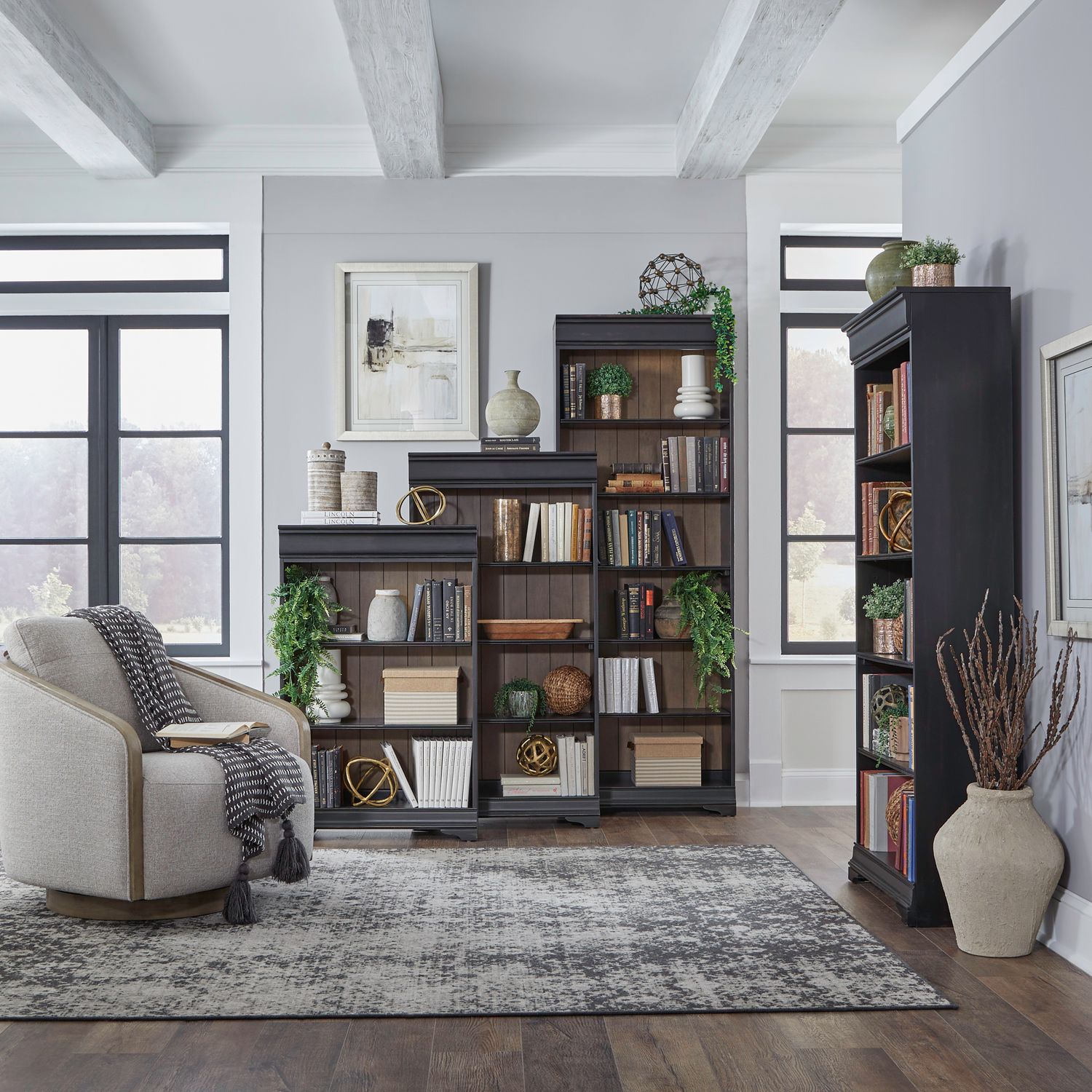 Stepped Bookcase Wall