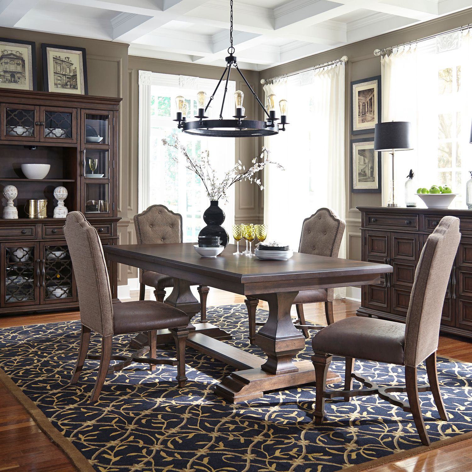 Double Pedestal Table