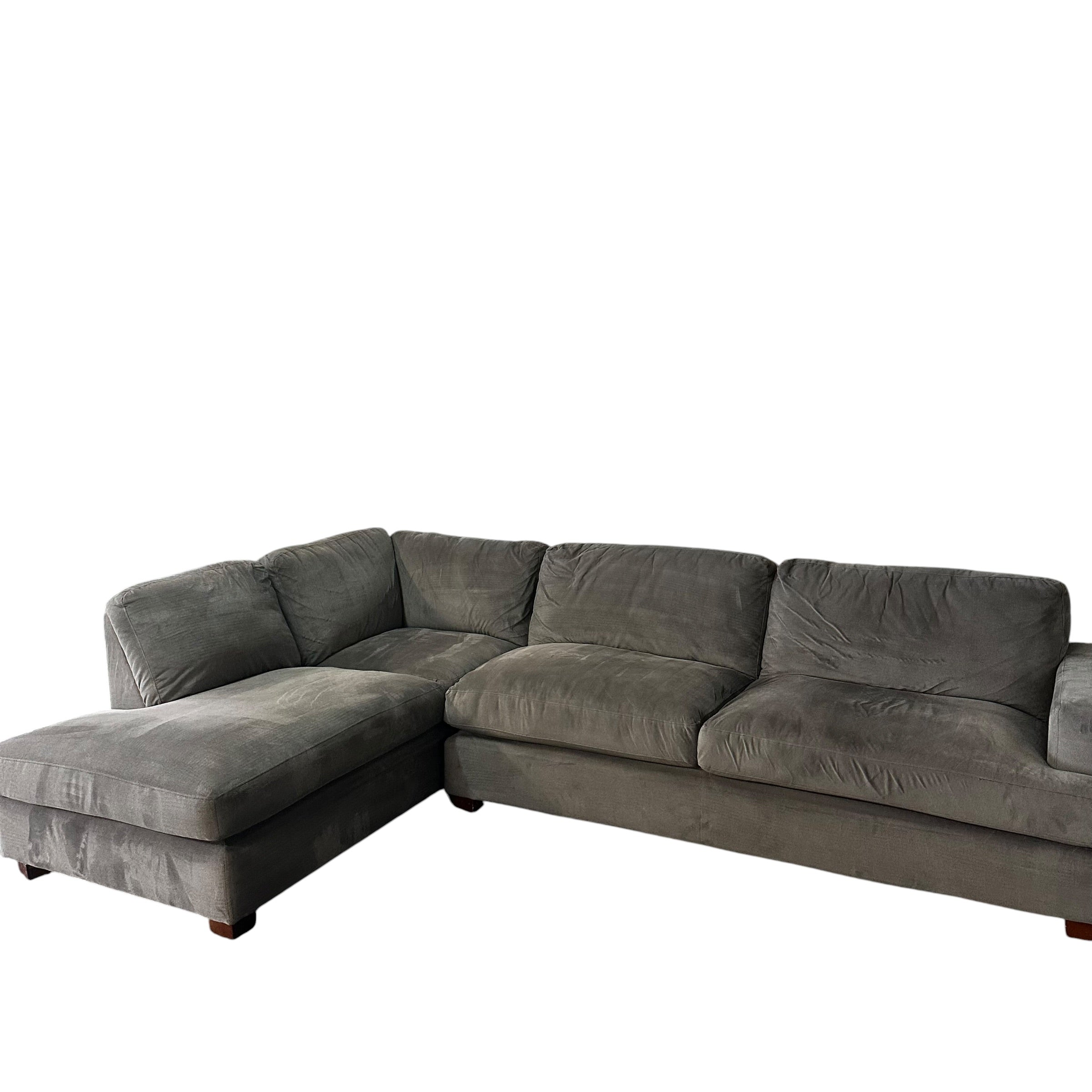 Sectional with Left Bumper Chaise in Gray